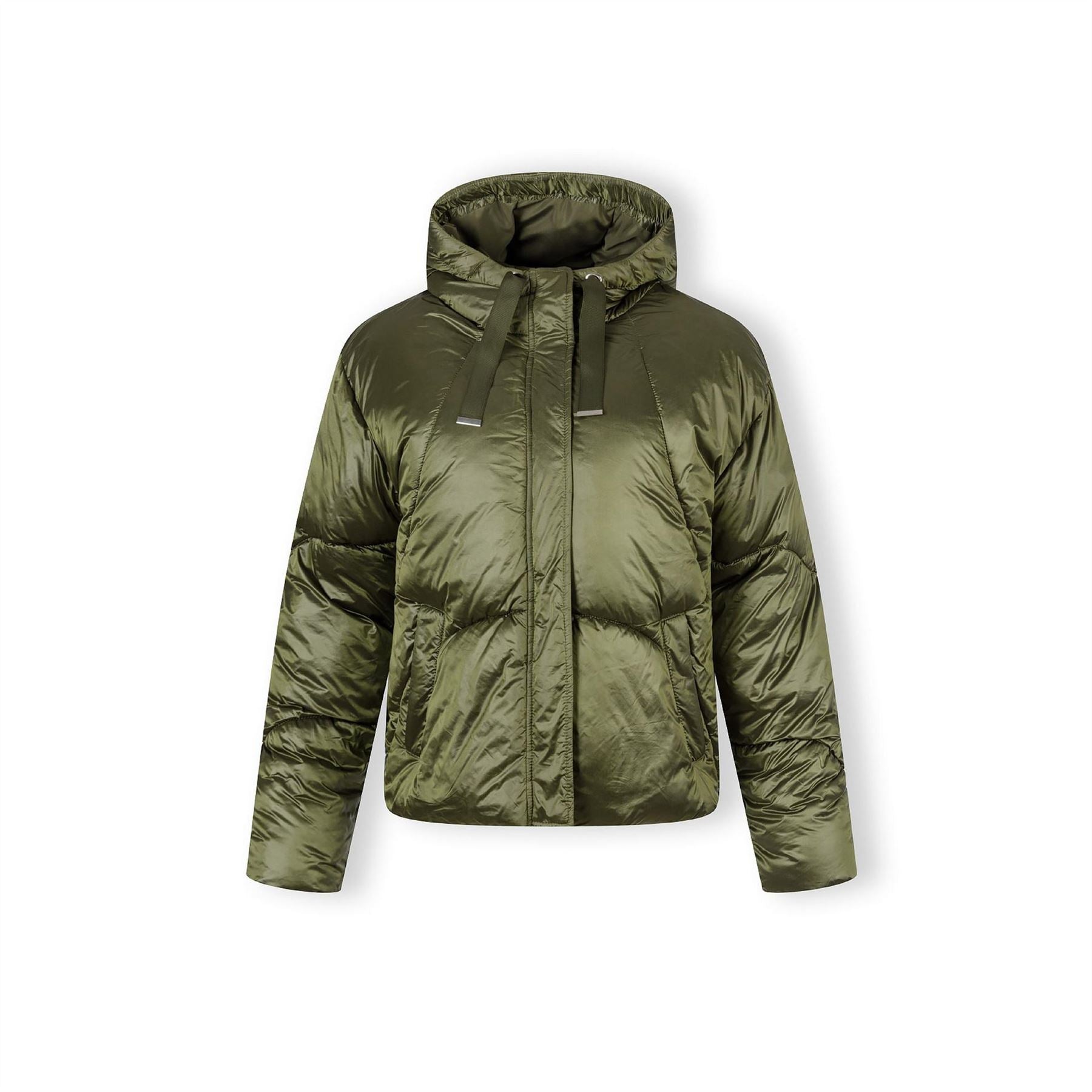 Minoti Women Jacket Padded Hooded Olive