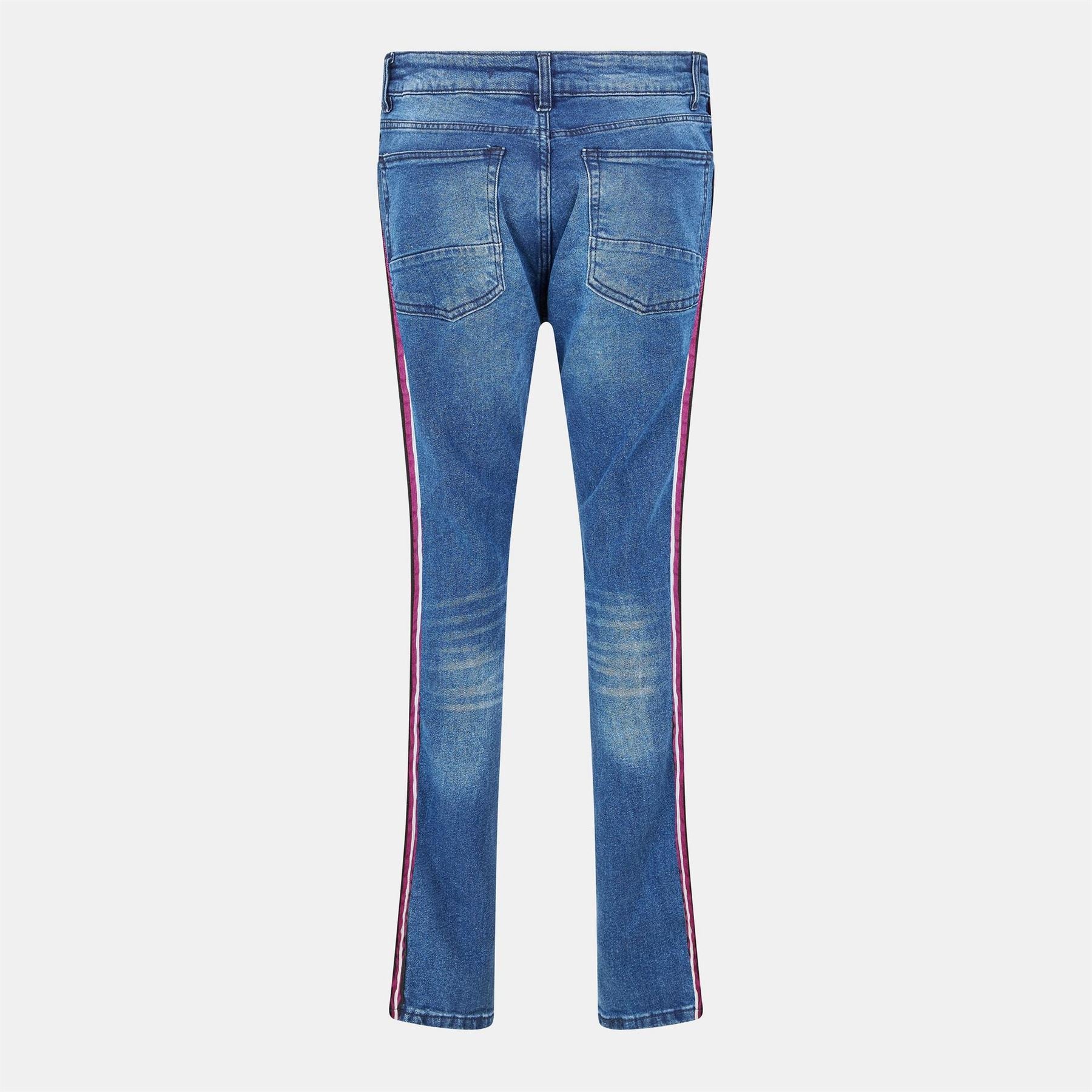 Brave Soul Fit Jeans With Contrast Side Seam Tape Detail