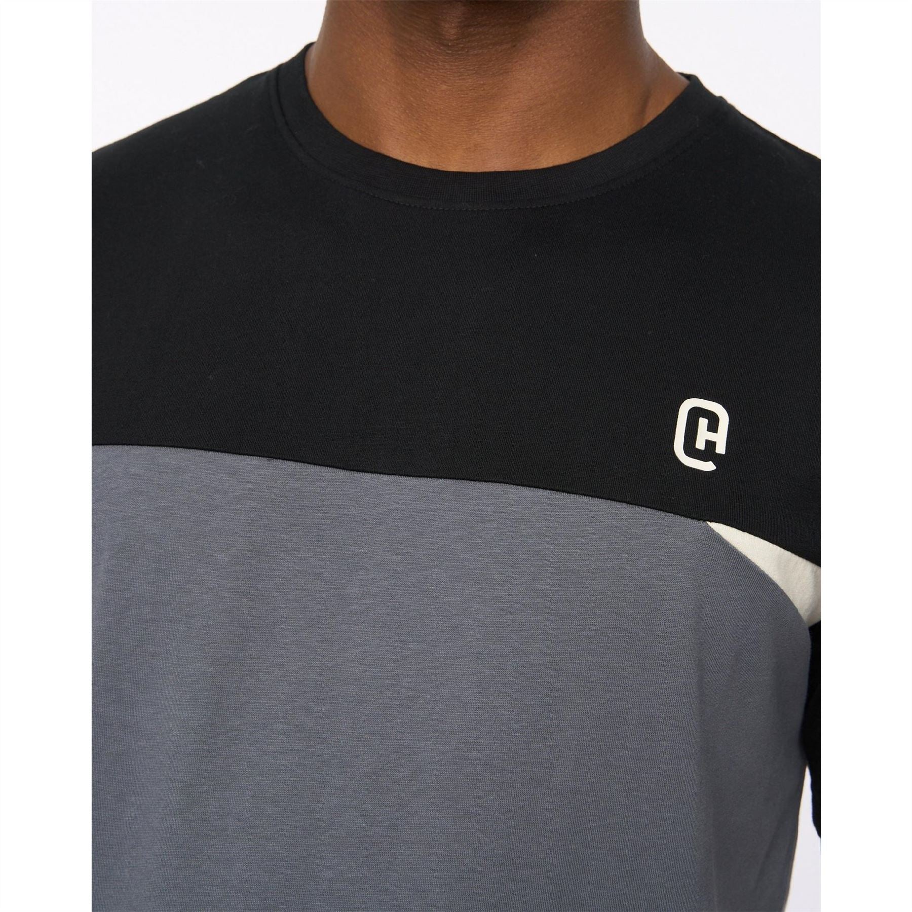 Crosshatch Castlebay Bold Logo Crew Neck Short Sleeve T-Shirt