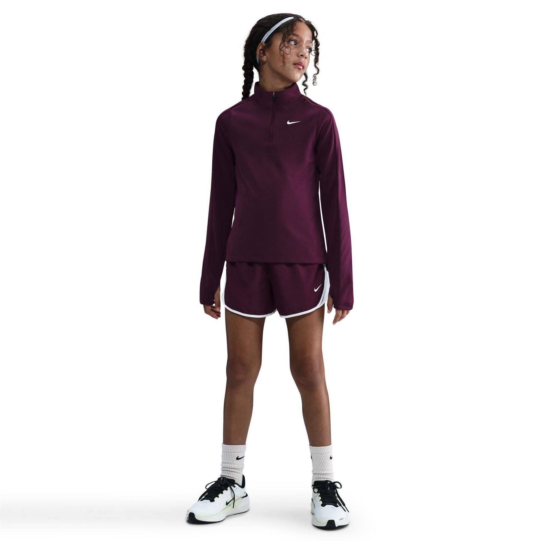 Nike Older Girls Dri Fit Long Sleeve Half Zip