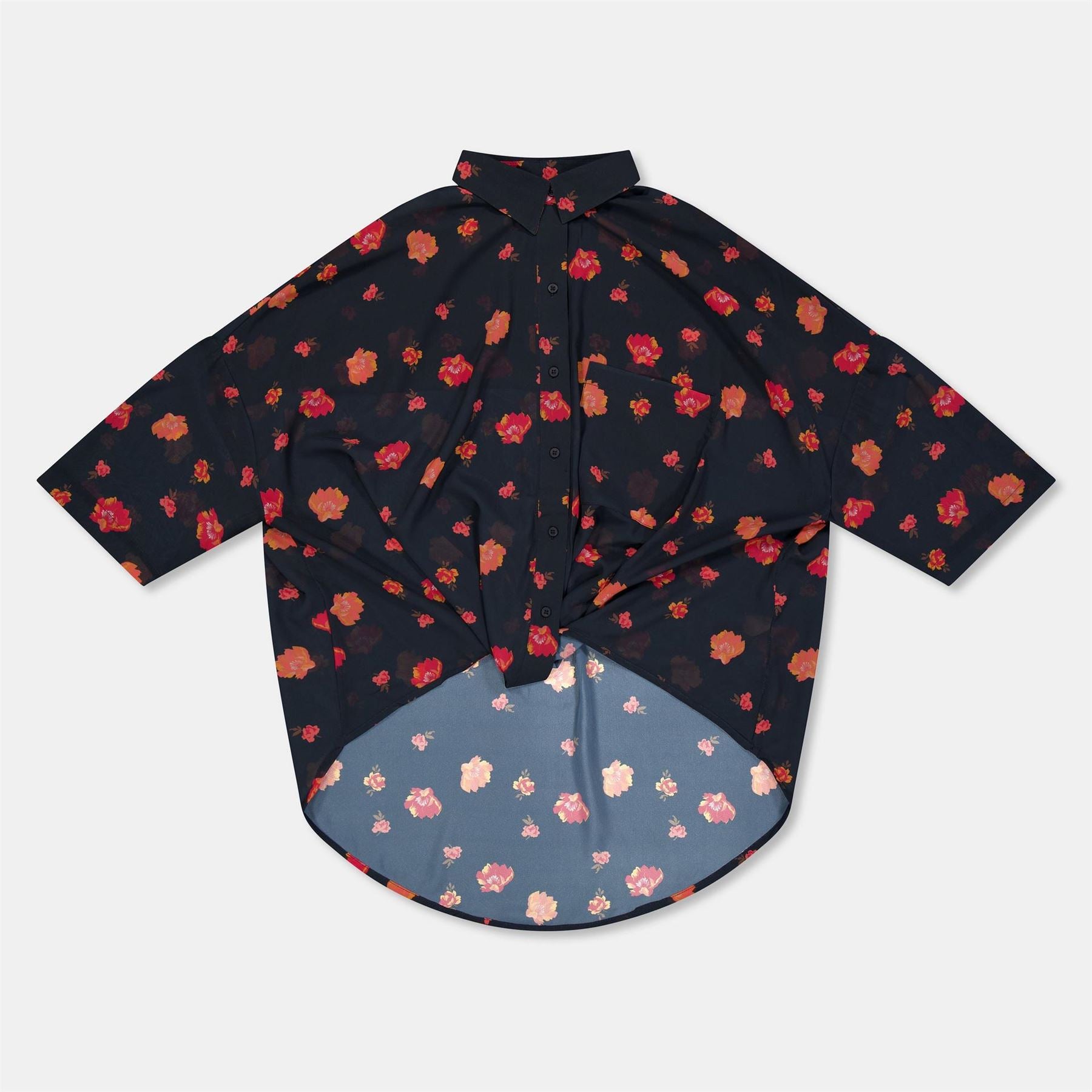 French Connection Ella Long Sleeve Patterned Shirt