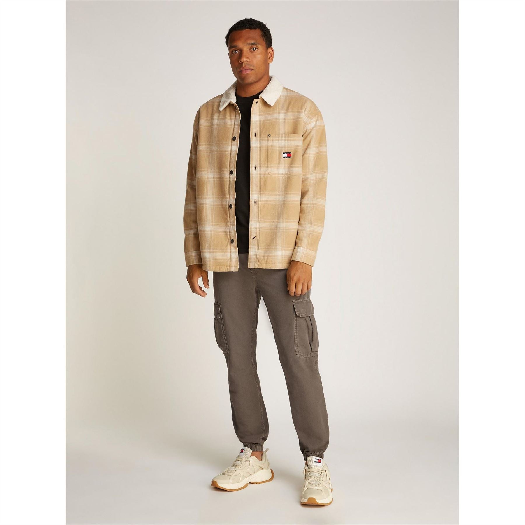 Tommy Jeans Check Teddy Overshirt Jacket