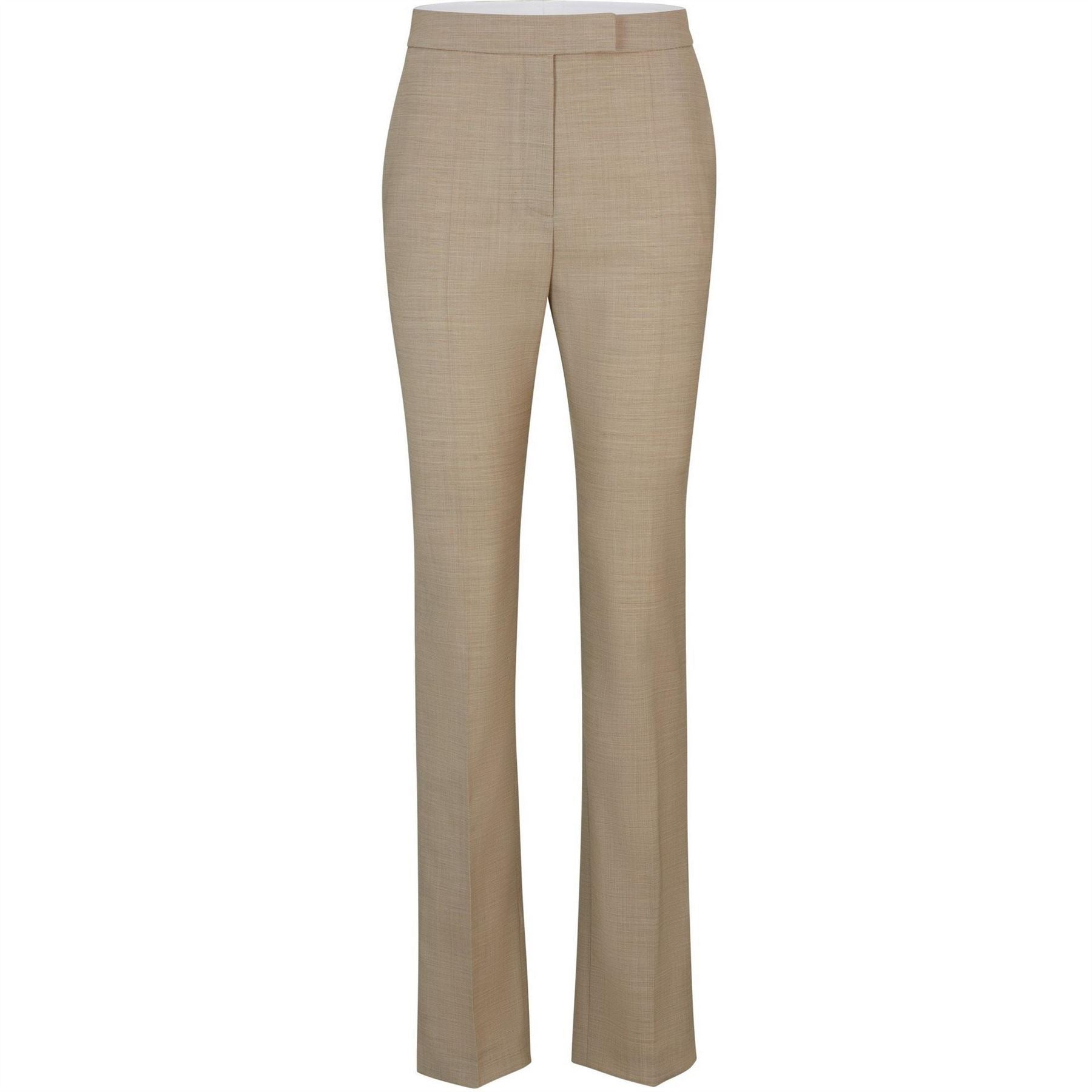 Boss Solid Patterned Slim Straight Trousers