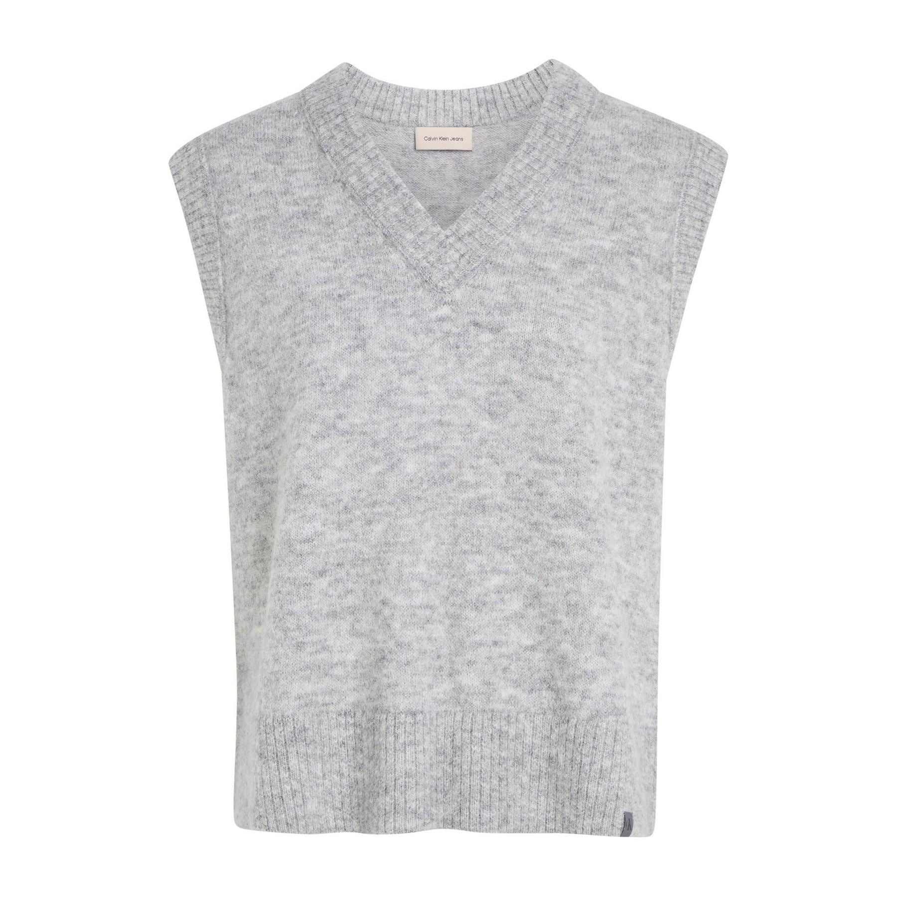 Calvin Klein Jeans V-Neck Cap Sleeve Regular Fit Sweater Vest