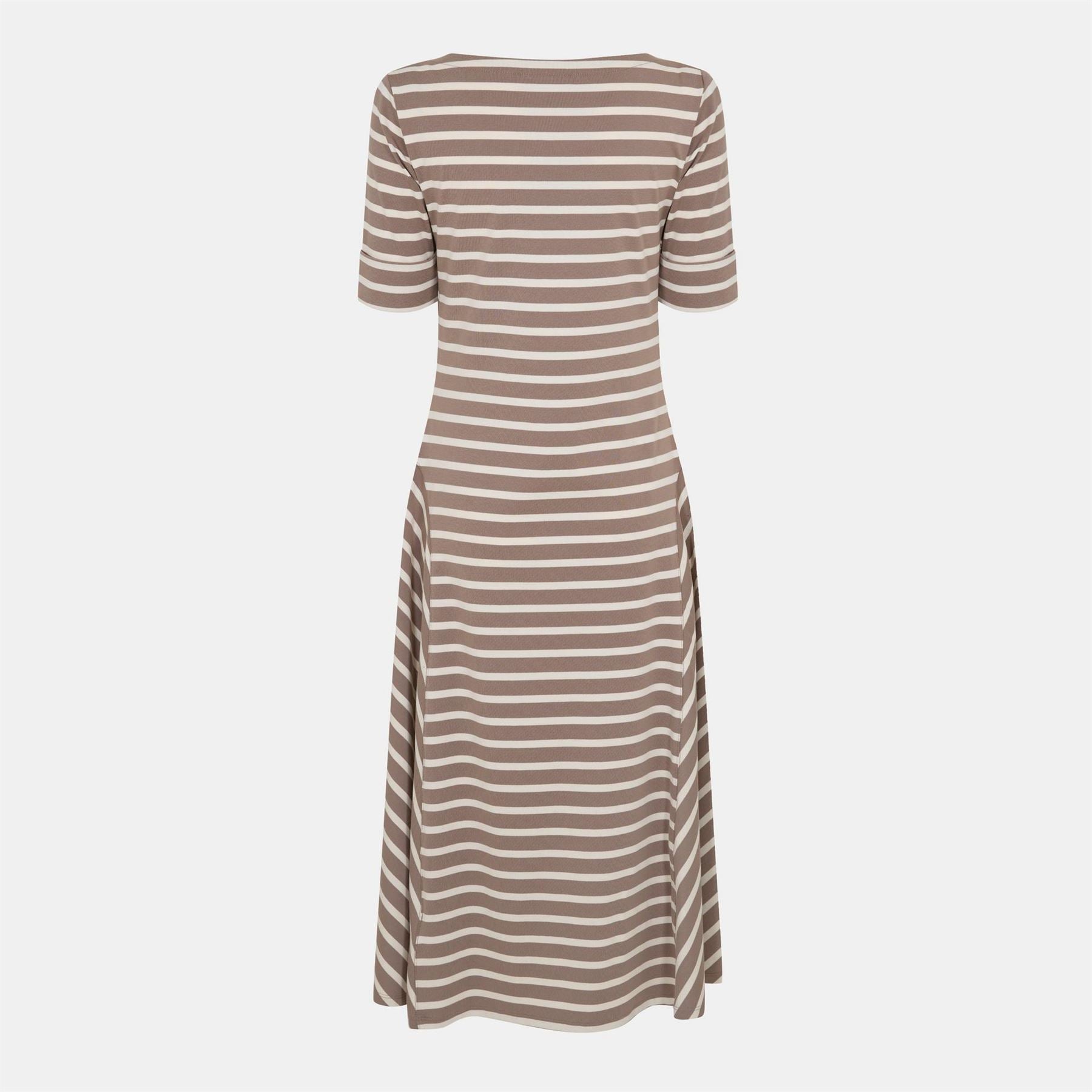 Lauren by Ralph Lauren Munzie Boat Neck Short Sleeve Dress