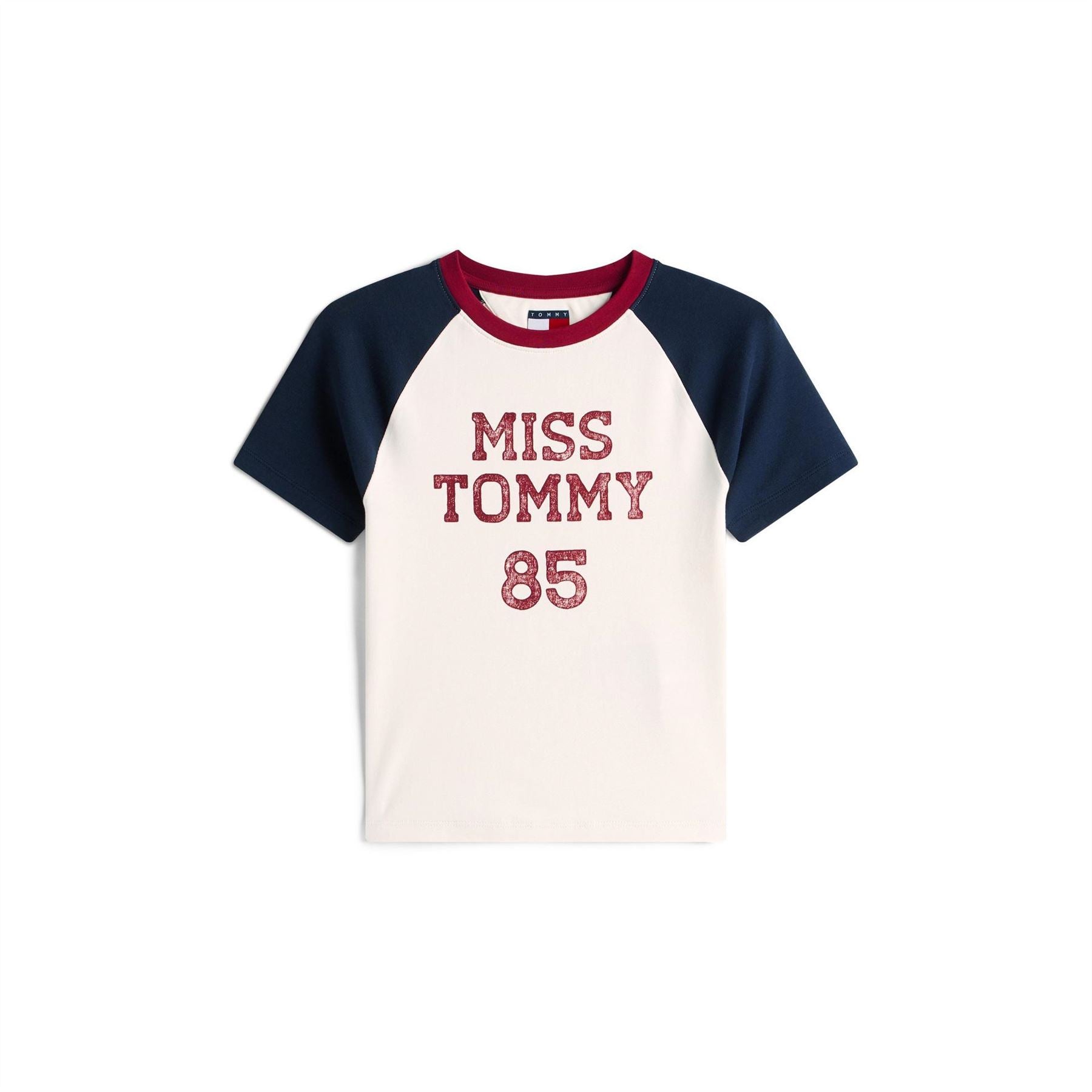 Tommy Jeans Lettering Crew Neck Raglan Sleeve Baseball T-Shirt