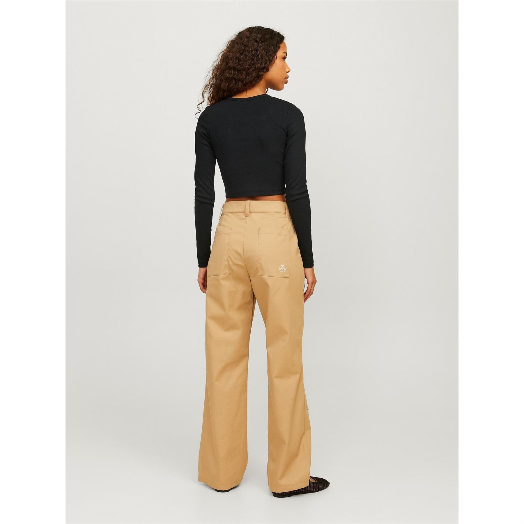 JJXX Feline Slim Fit Cropped Long Sleeve T-Shirt