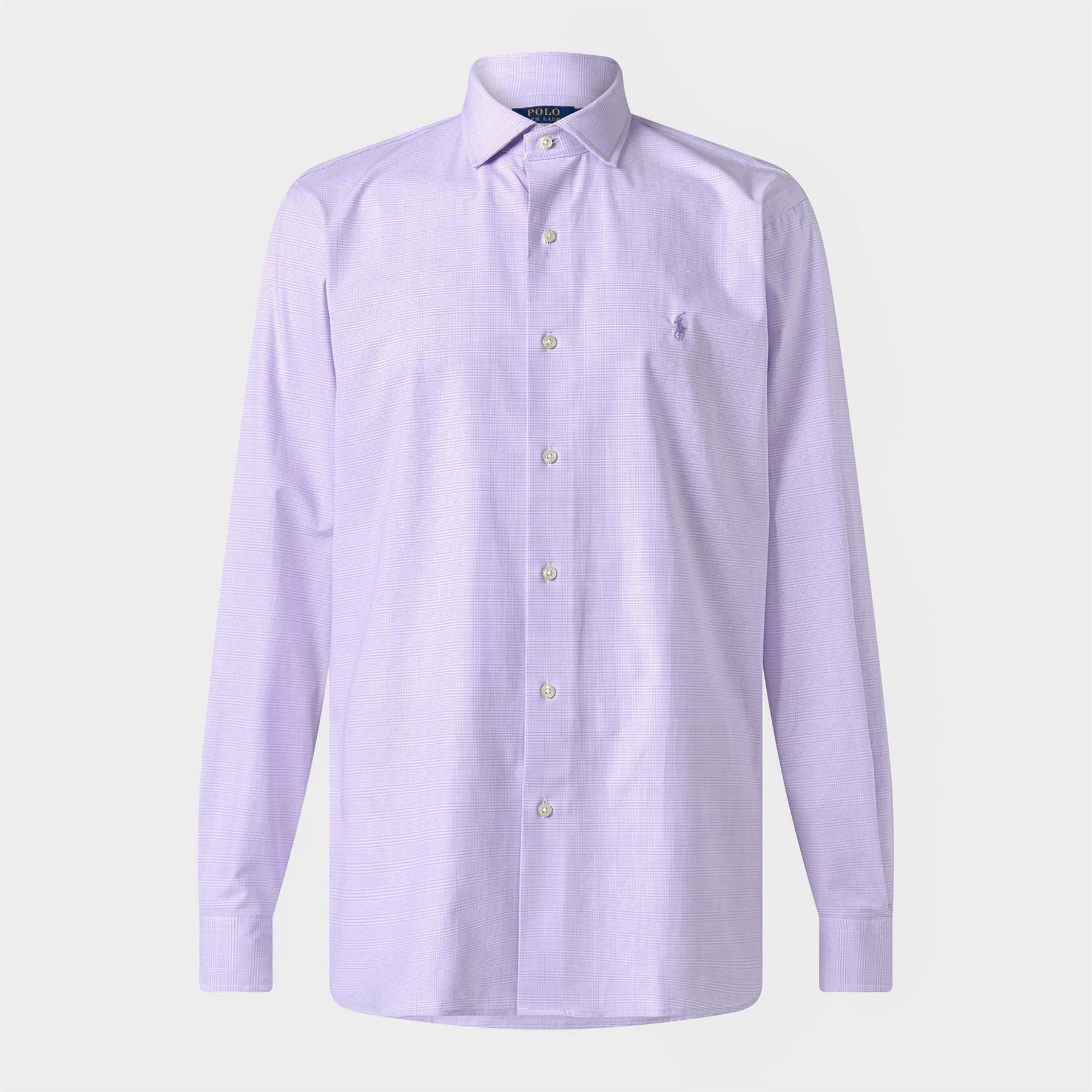 Polo Ralph Lauren Poplin Check Regular Fit Point Collar Cuff Sleeve Shirt