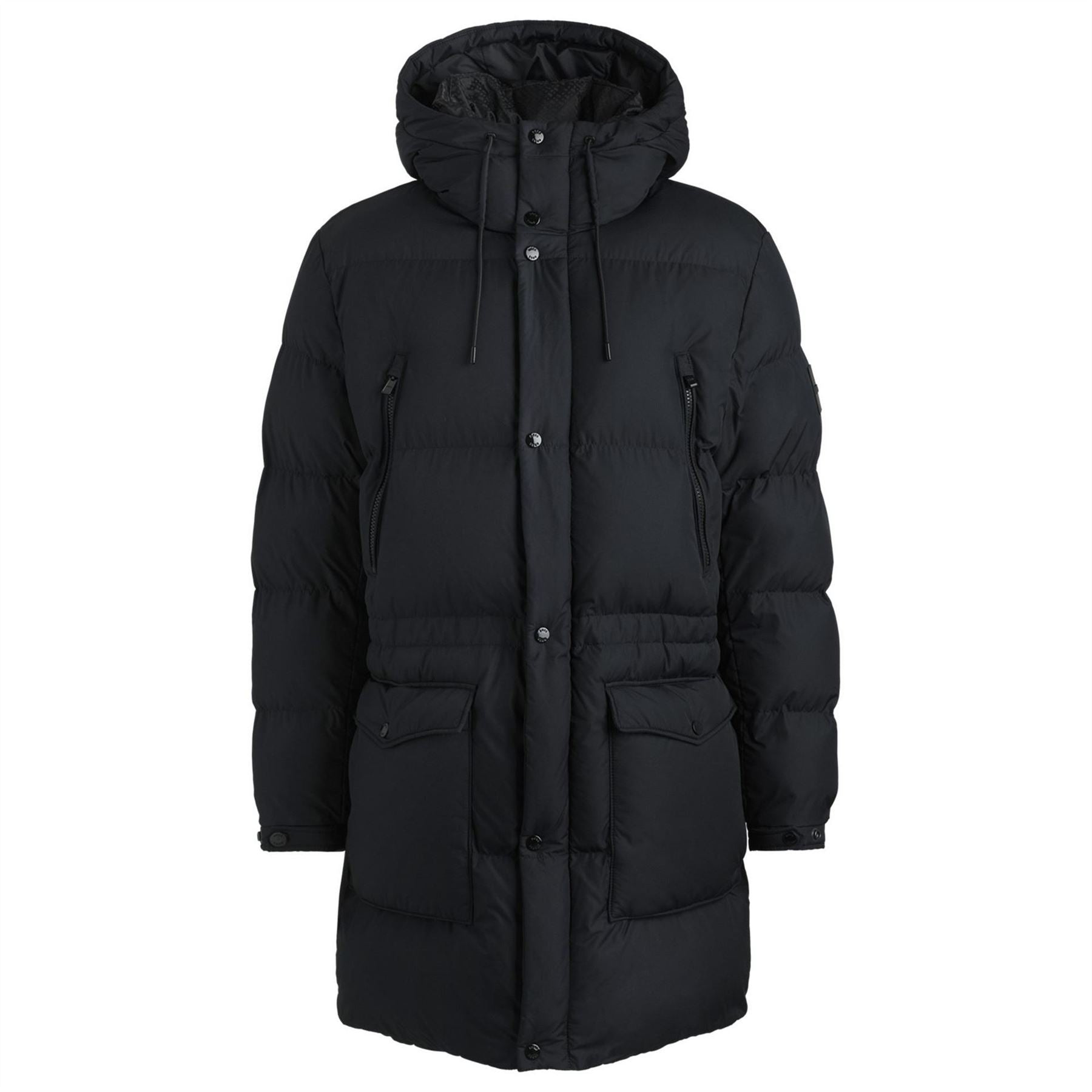 Boss H Condolo2 BOSS Black Weather Resistant Technical Parka