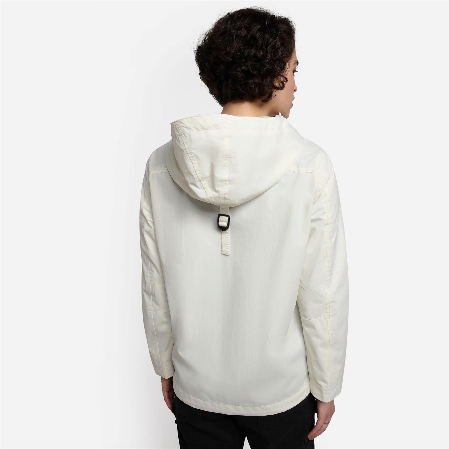 Napapijri Rainforest Water Resistant Hooded Cropped Long Sleeve Rain Anorak