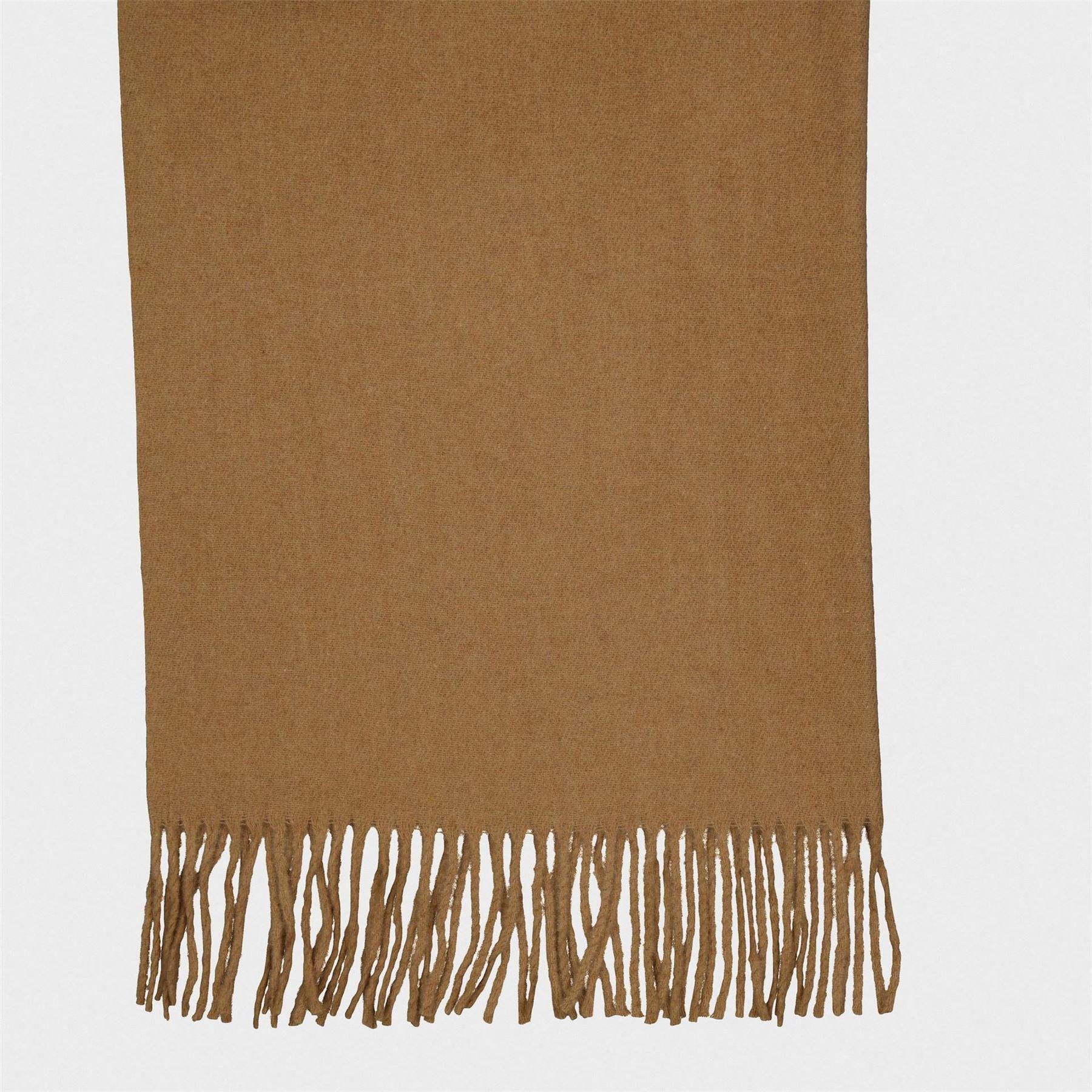 Pieces Solid Oblong Scarf with Fringe