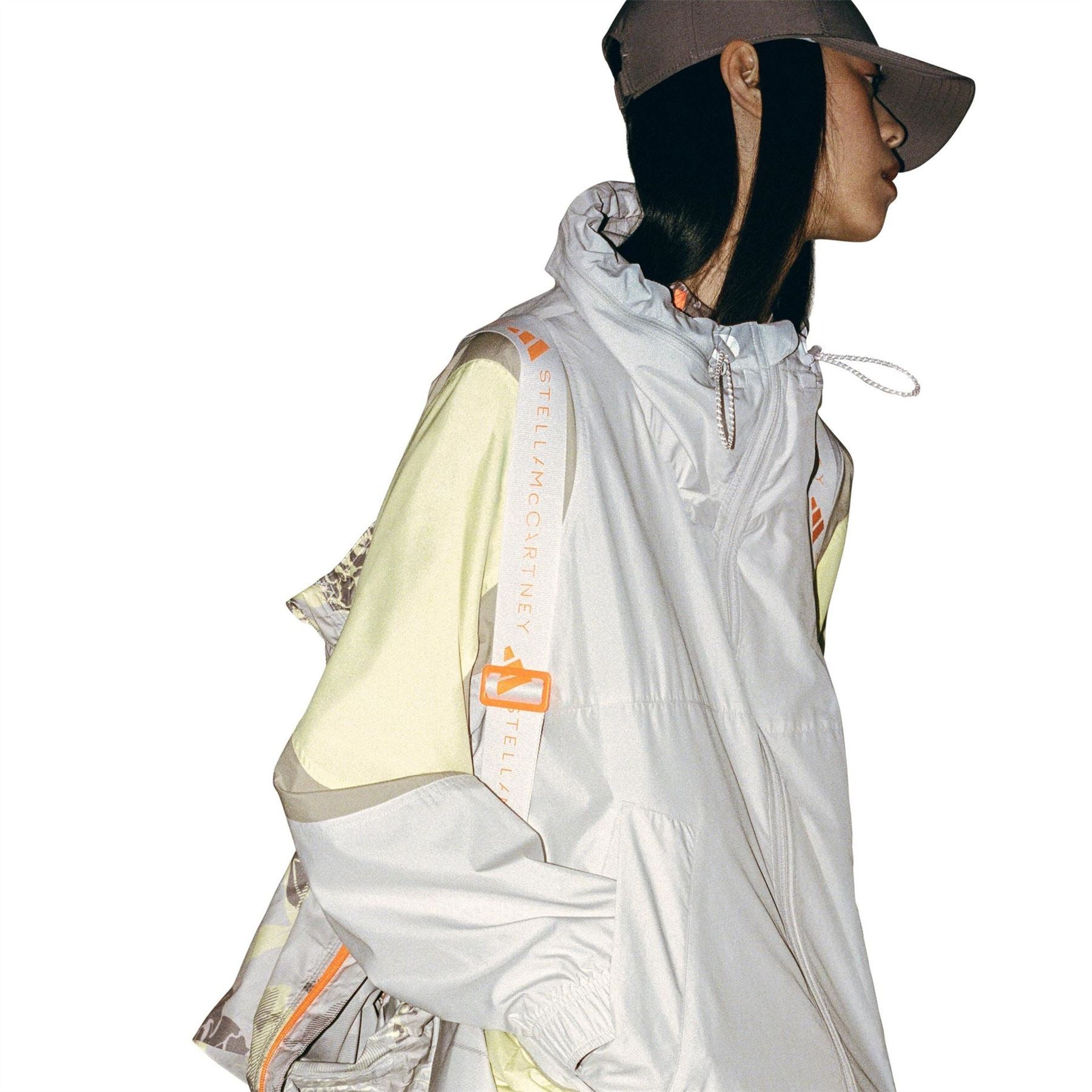 adidas Color Block Hooded Drawstring Windbreaker