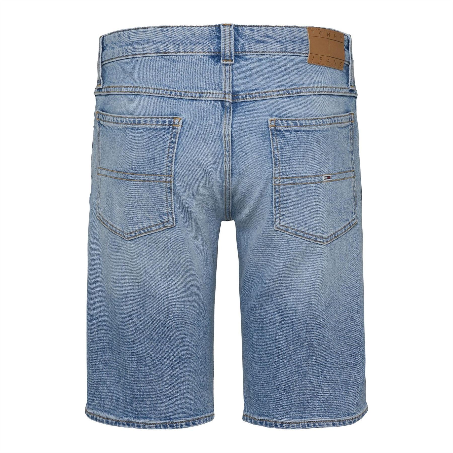 Tommy Jeans Denim Bermuda Shorts Solid Patterned