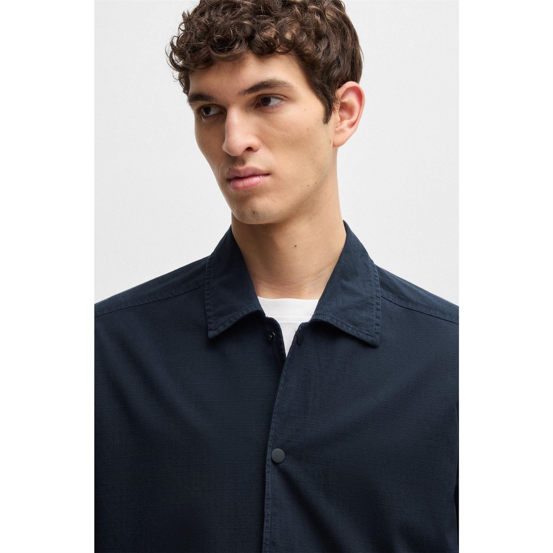 Boss Labib Cotton Long Sleeve Water Resistant Overshirt