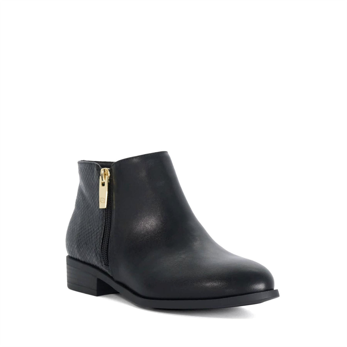Dune London Preppie Leather Heeled Ankle Boots