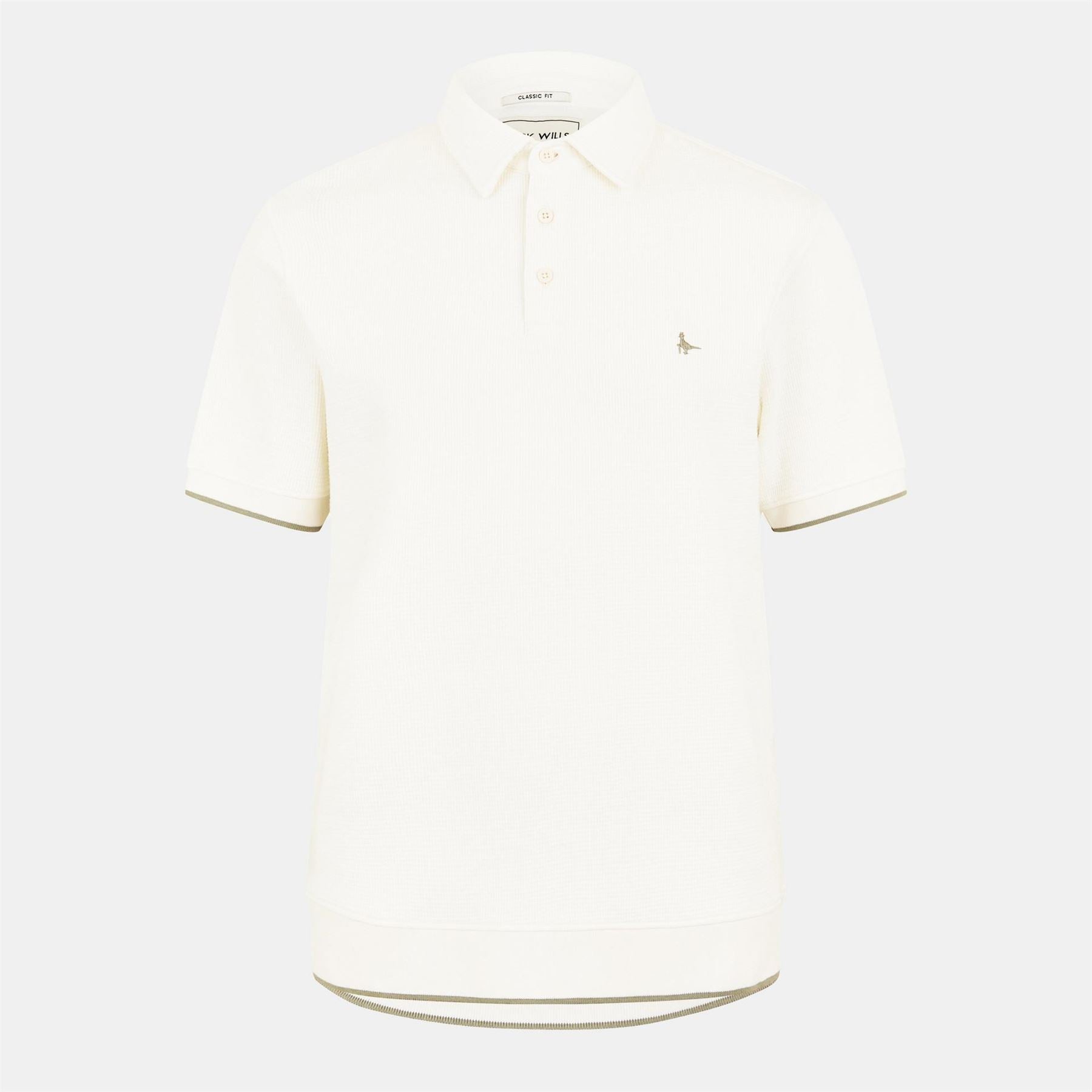 Jack Wills Waffle Textured Short Sleeve Polo Shirt
