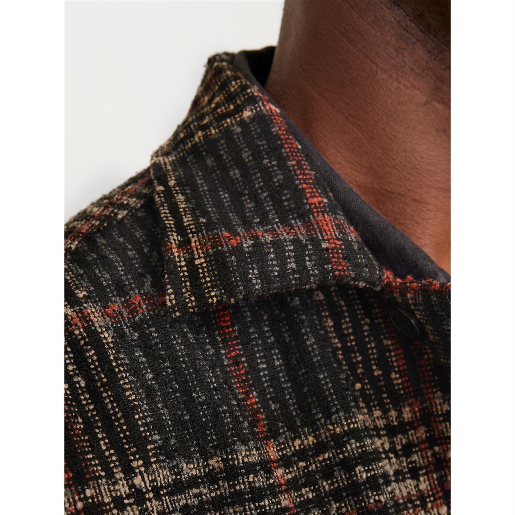 Jack and Jones Boucle Regular Fit Long Sleeve Cuff Sleeve Front Pocket Shirt