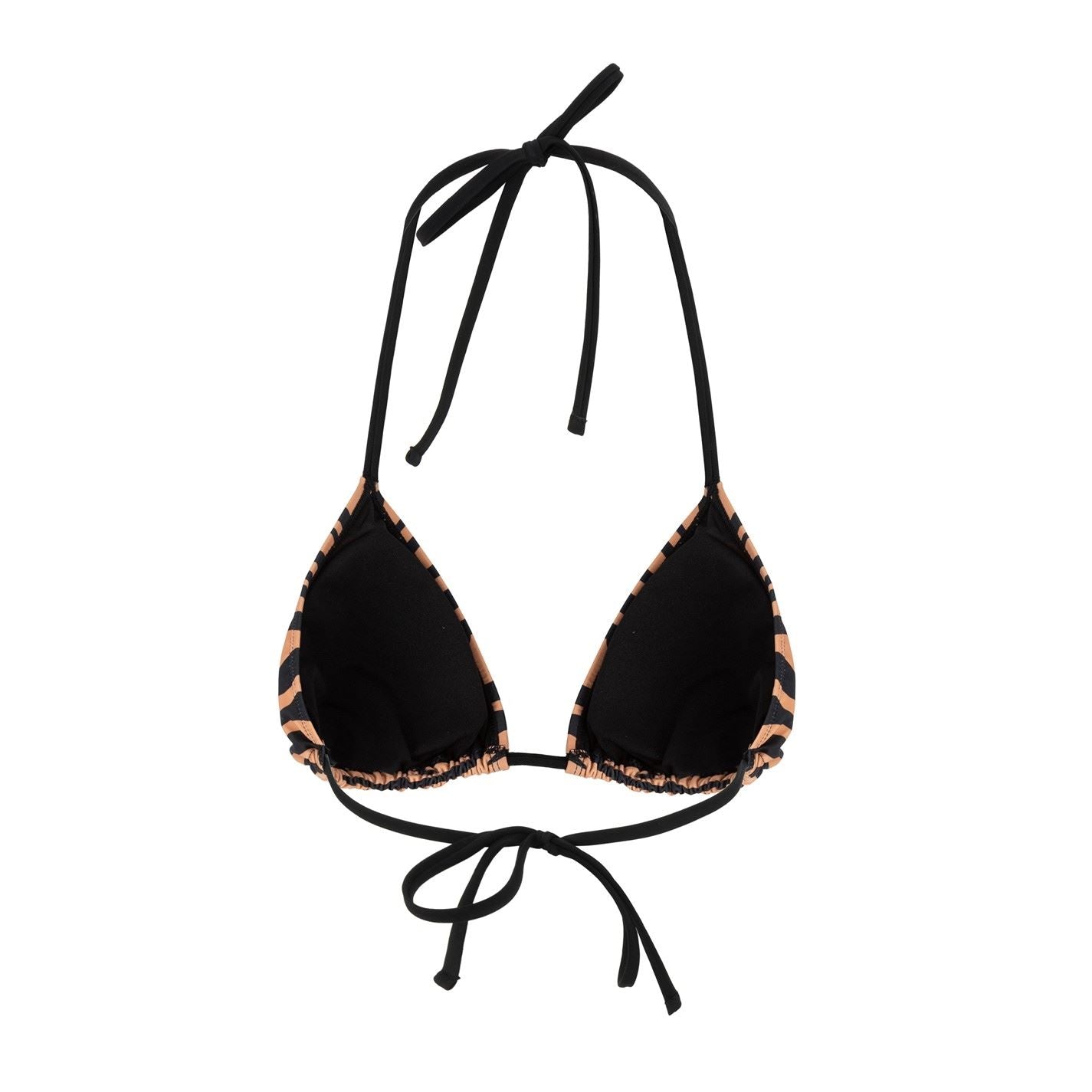 SoulCal Solid Patterned Tie Closure Triangle Bikini Top