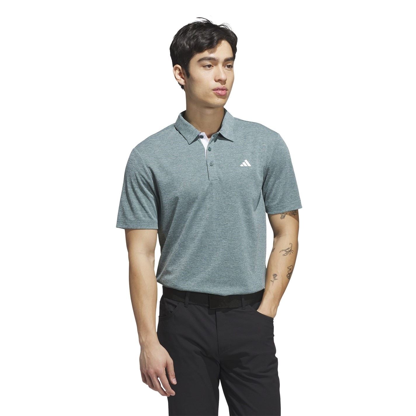 adidas Mens Heather Polo Shirt