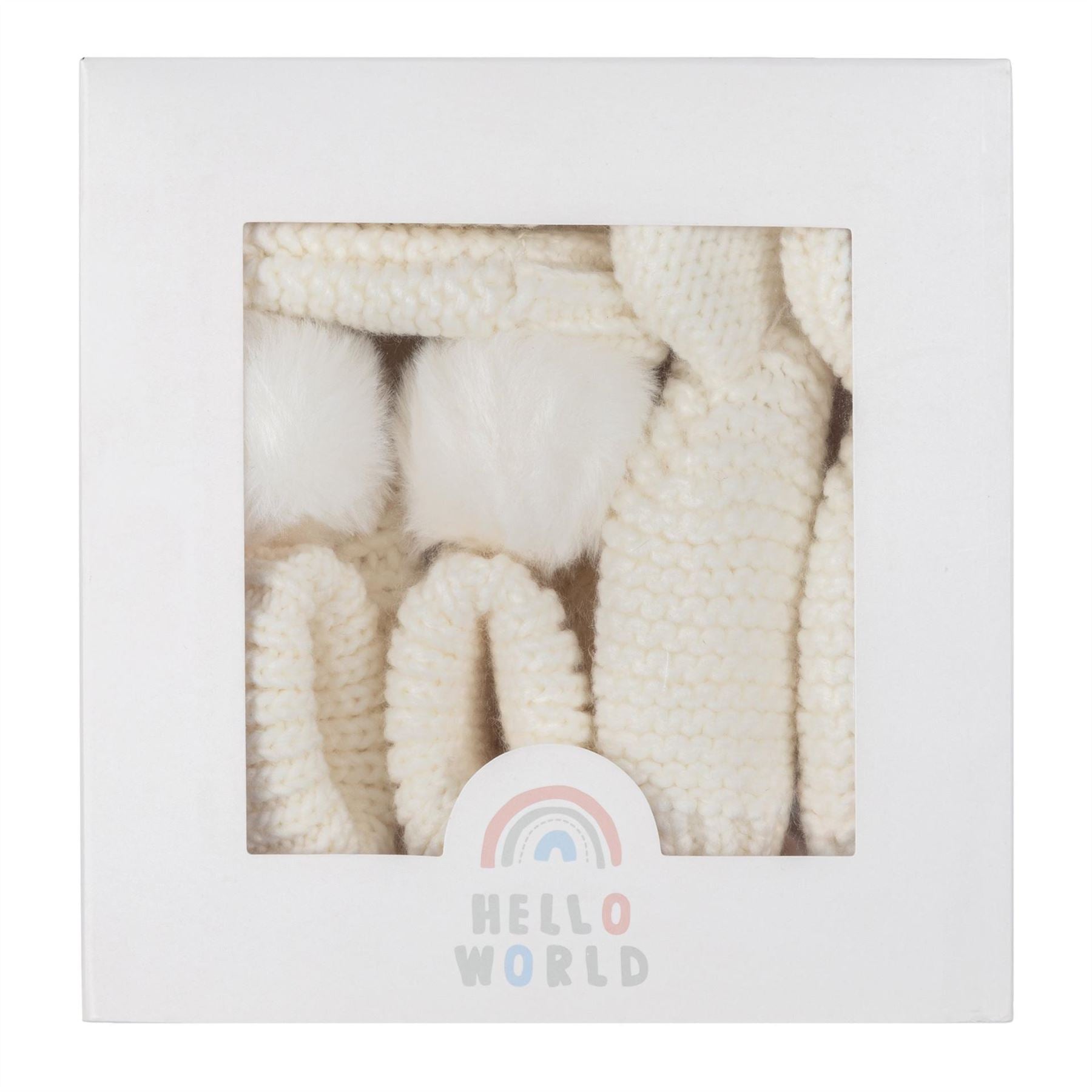 Hello World Knitted Bobble Hats
