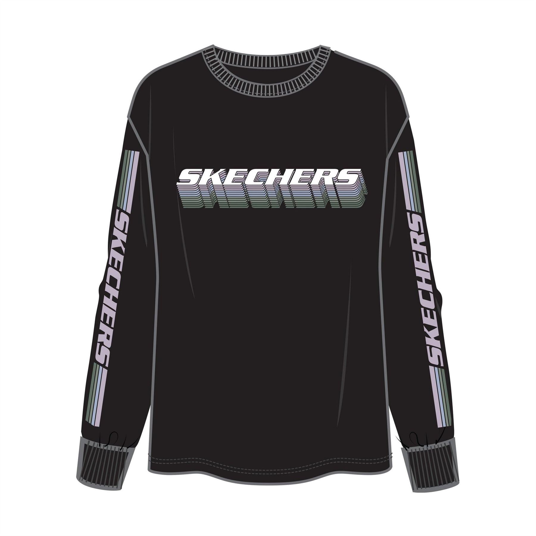 Skechers Stacked Long Sleeve T-Shirt