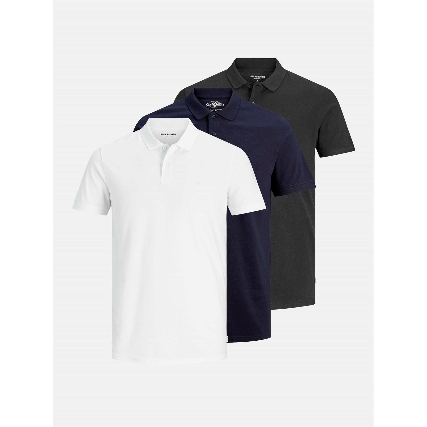 Jack and Jones Mens Pack Basic Polo
