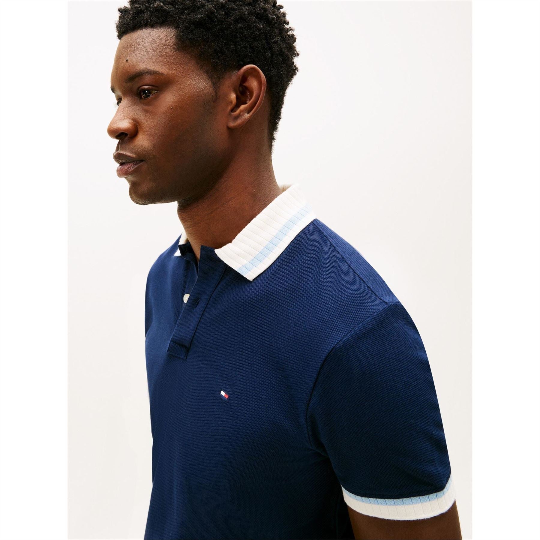 Tommy Hilfiger Cuff Sleeve Collared Regular Fit Polo Shirt