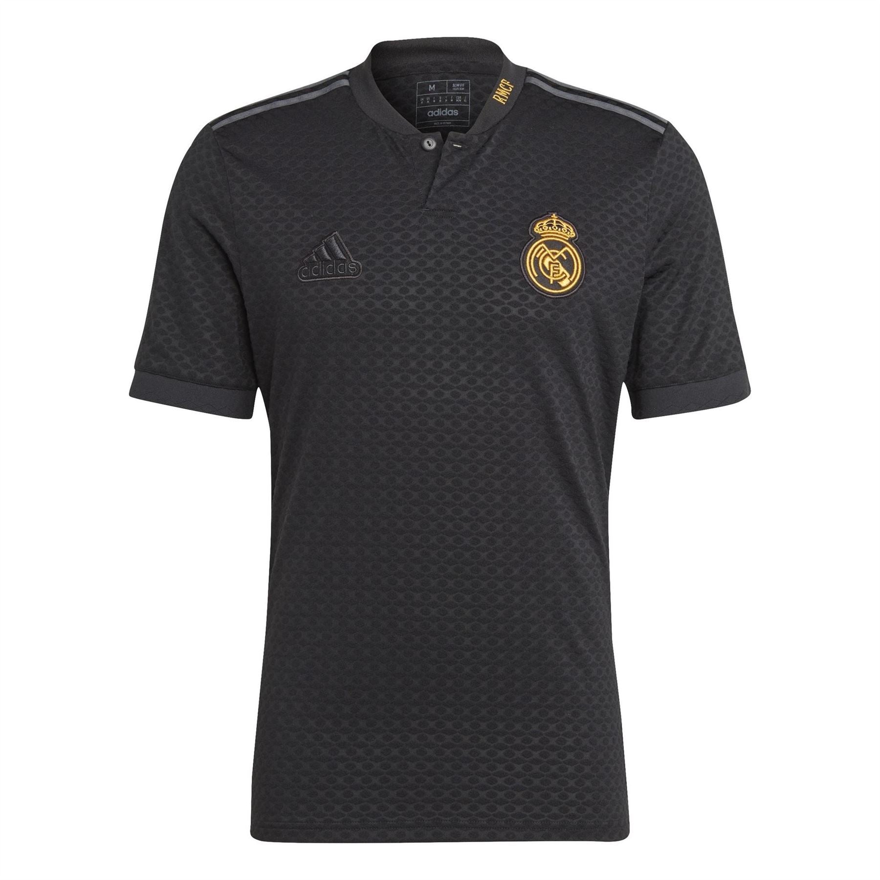 adidas Embroidered Band Collar Short Sleeve Jersey T-Shirt