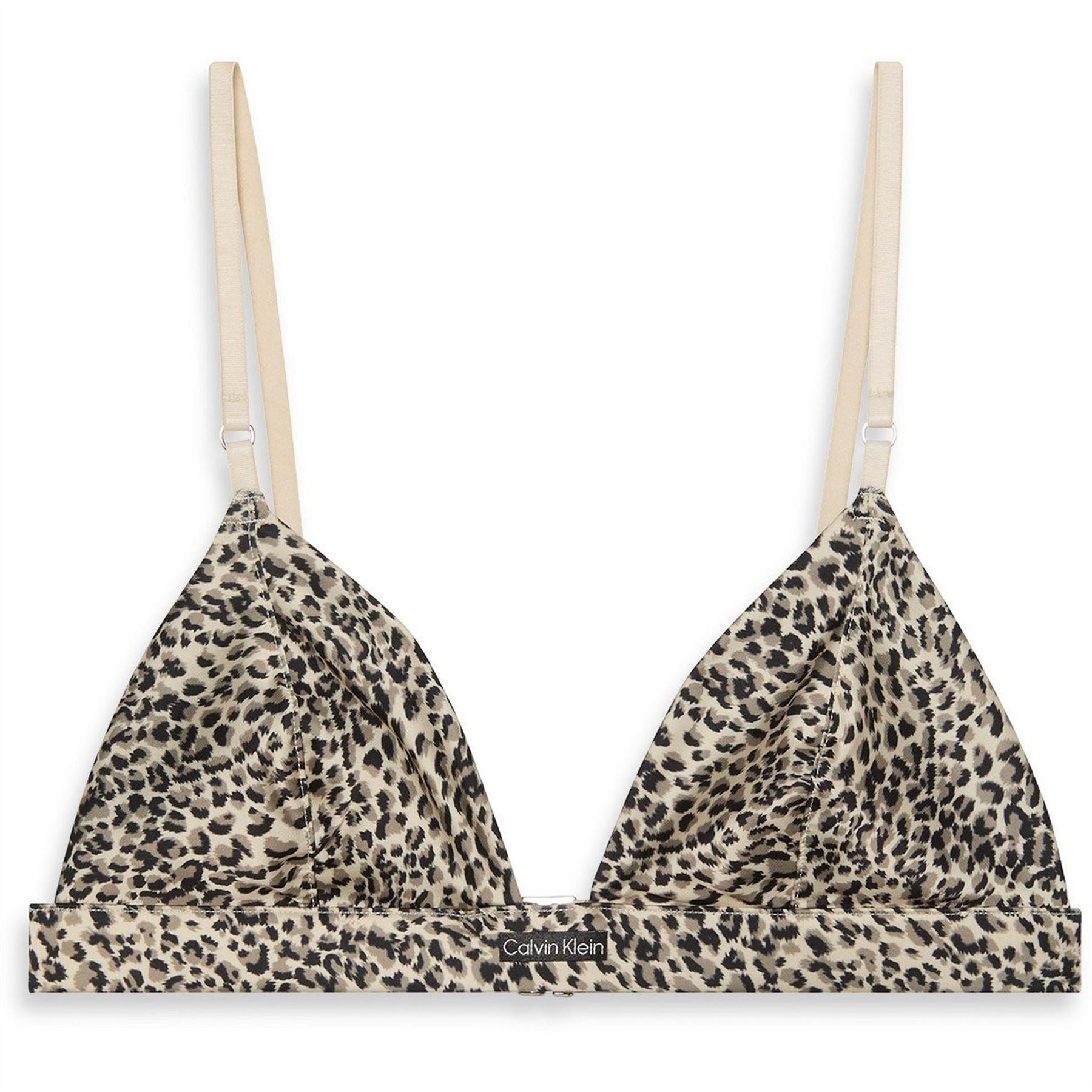 Calvin Klein Leopard Triangle Fold Non Wired Bralette