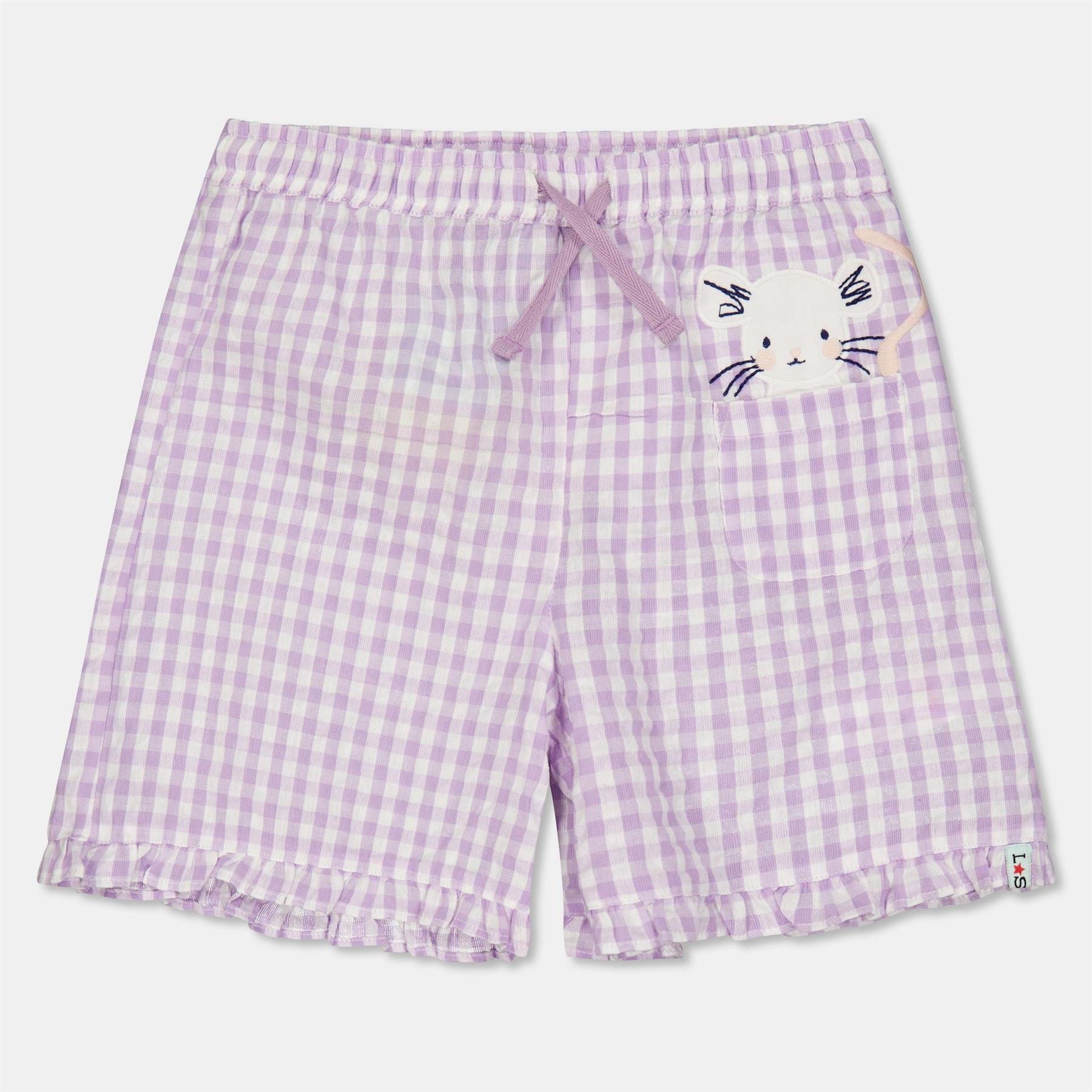 Lilly and Sid Mouse Gingham Ruffle Hem Shorts