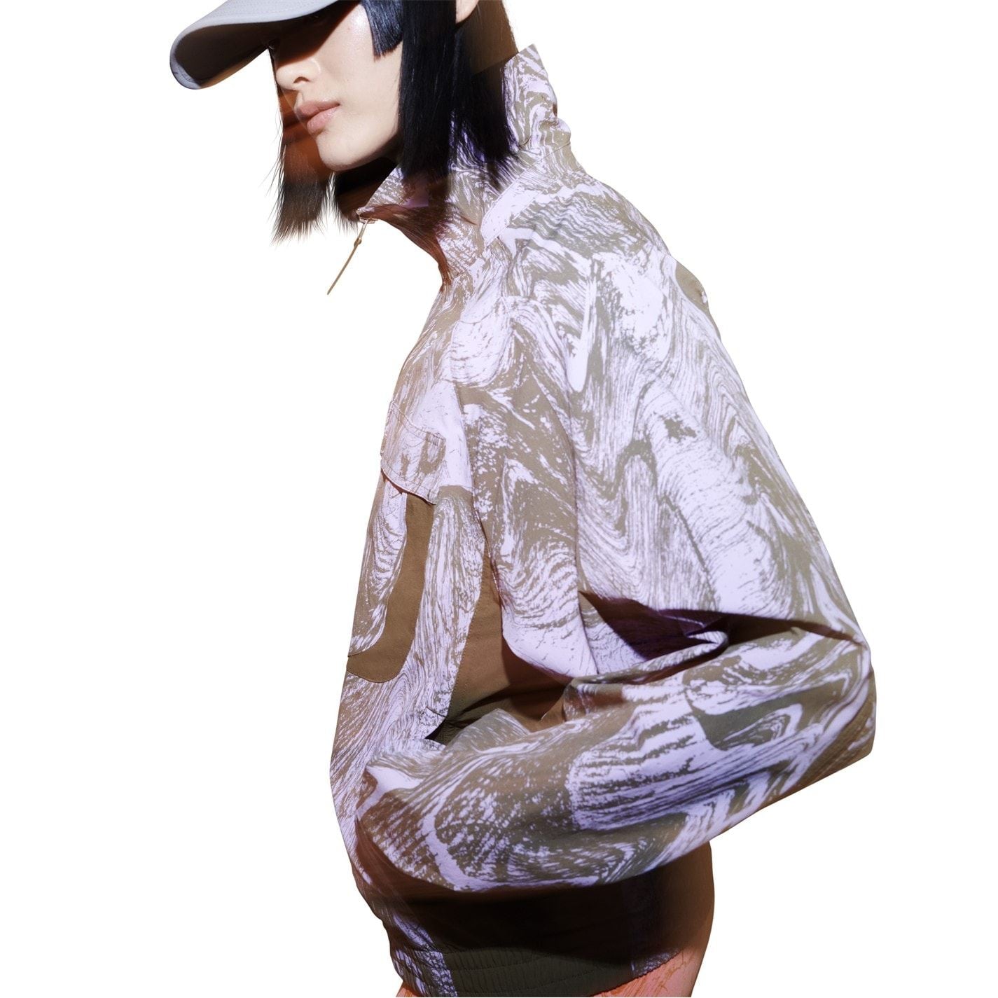 adidas Marble Patterned Full Zipper Track Jacket