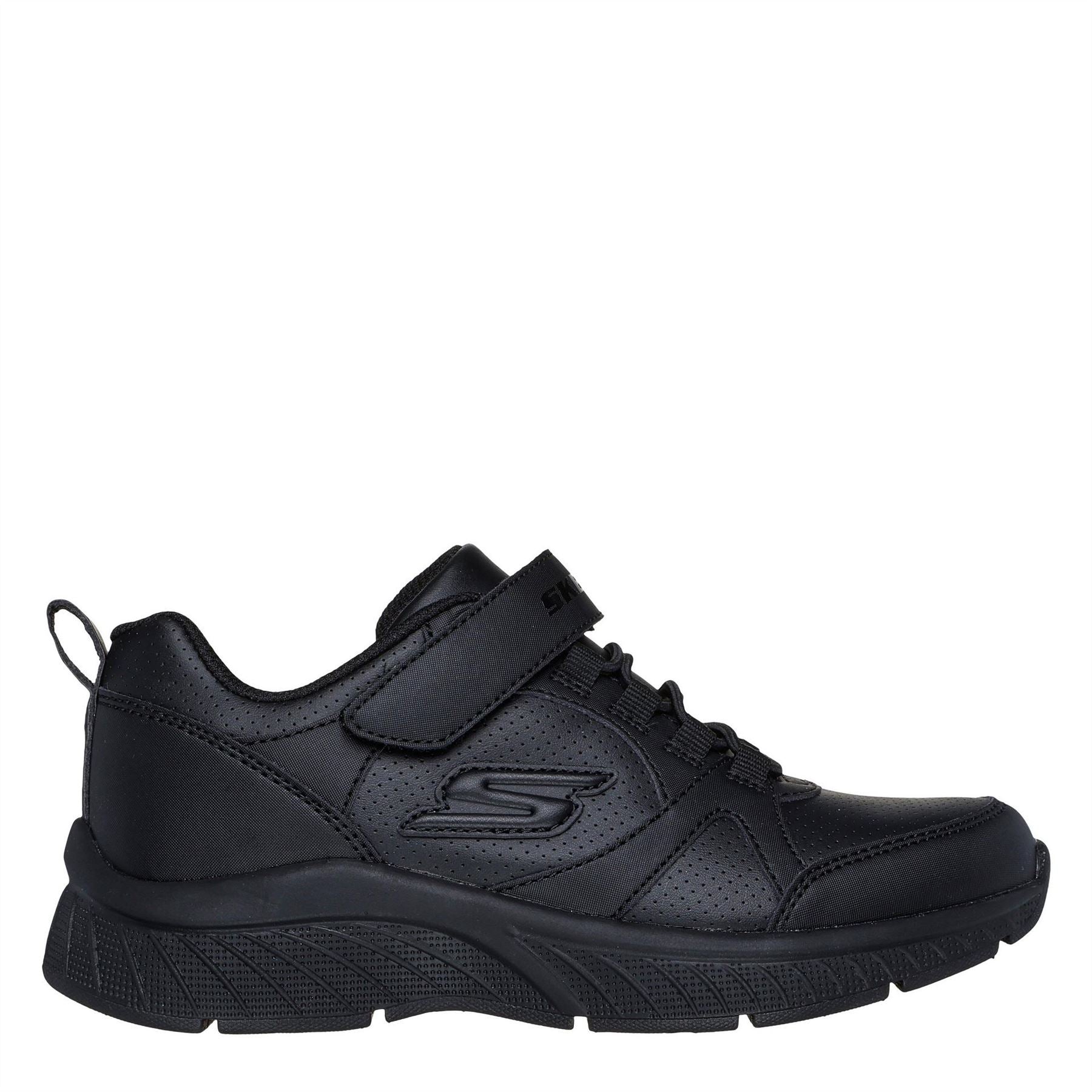 Skechers Bungee And Strap Microperf School S Low Top Trainers Girls