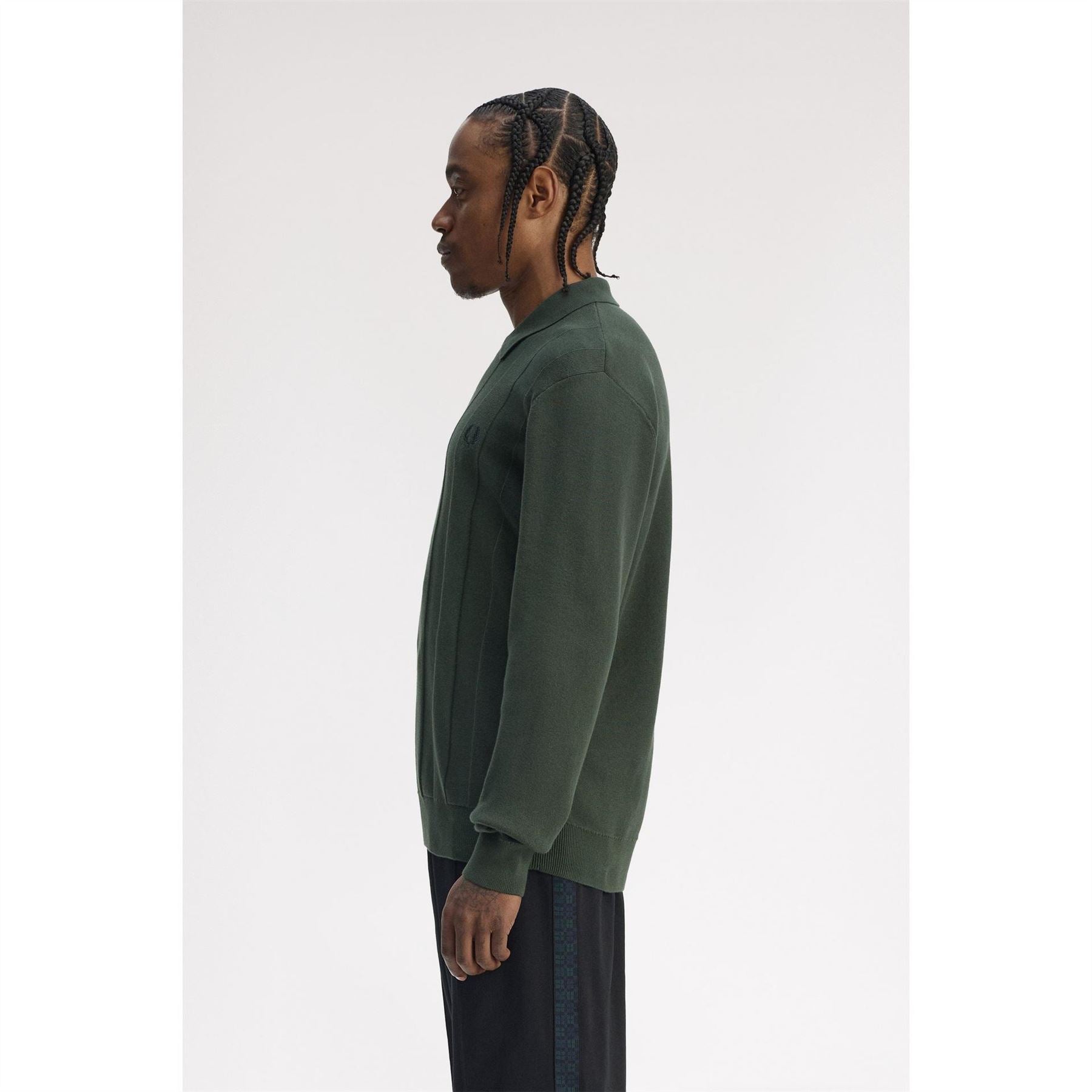 Fred Perry Lsknit Zipped Crew Neck Jumper