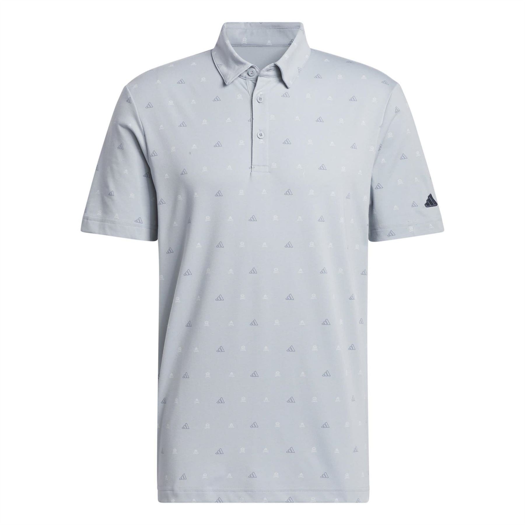 adidas Mens Go To Mini Crest Print Polo Shirt