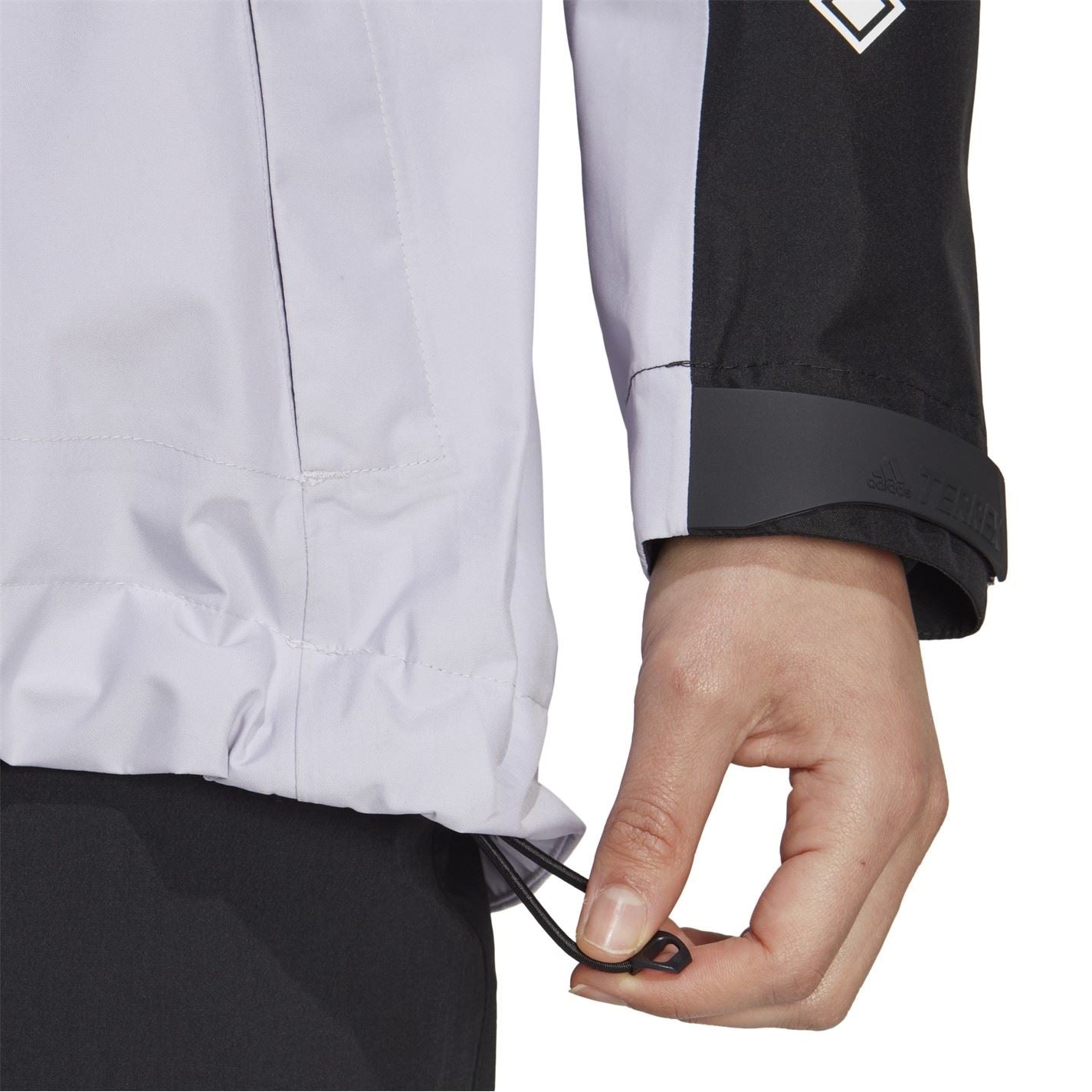 adidas Color Block Hooded Full Zipper Shell Jacket with Zipped Pocket