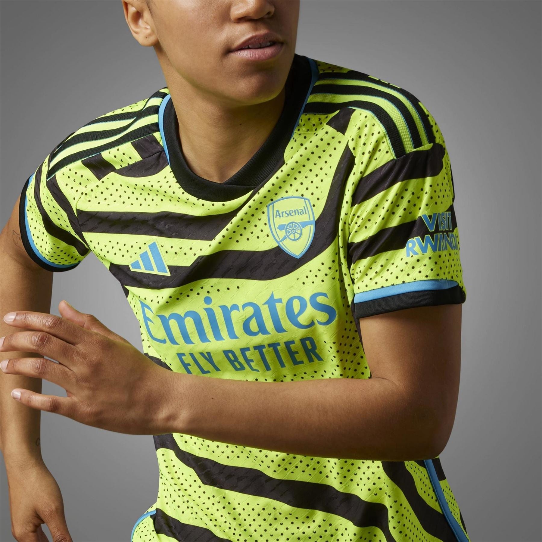 adidas AFC Crew Neck Ribbed Collar Short Sleeve Jersey