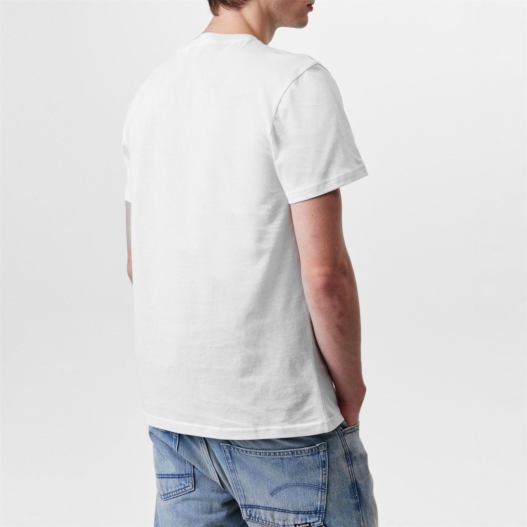 G Star Regular Fit Lettering Crew Neck T-Shirt