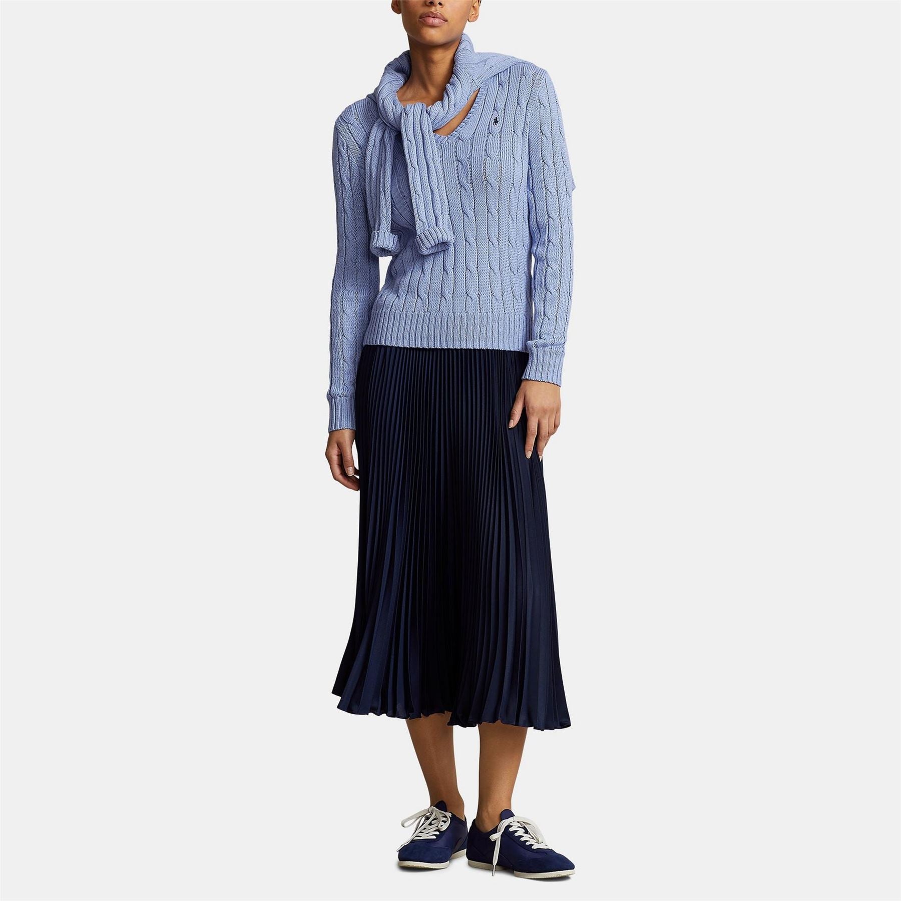 Polo Ralph Lauren Cable Knit V Neck Jumper