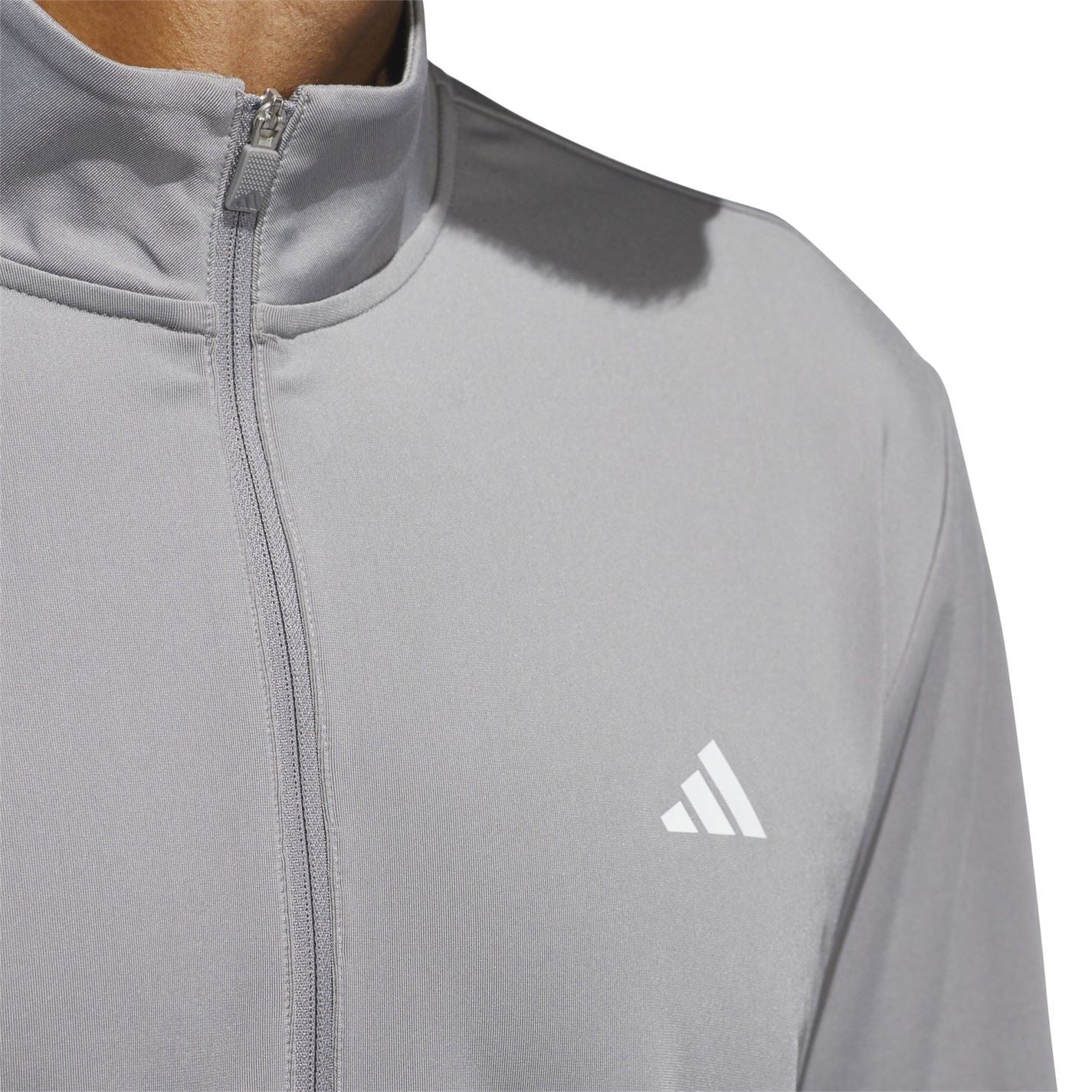adidas Mens 3 Stripe Zip Top