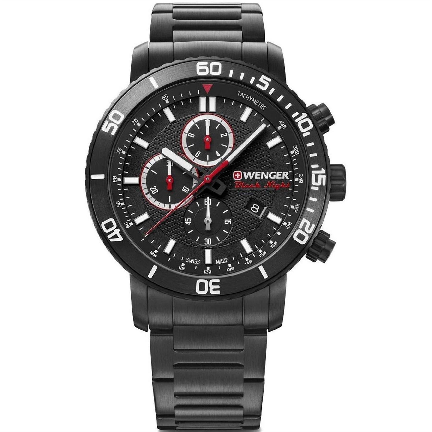 Wenger Black Night Chrono Plated Stainless ST-Shirtl Watch
