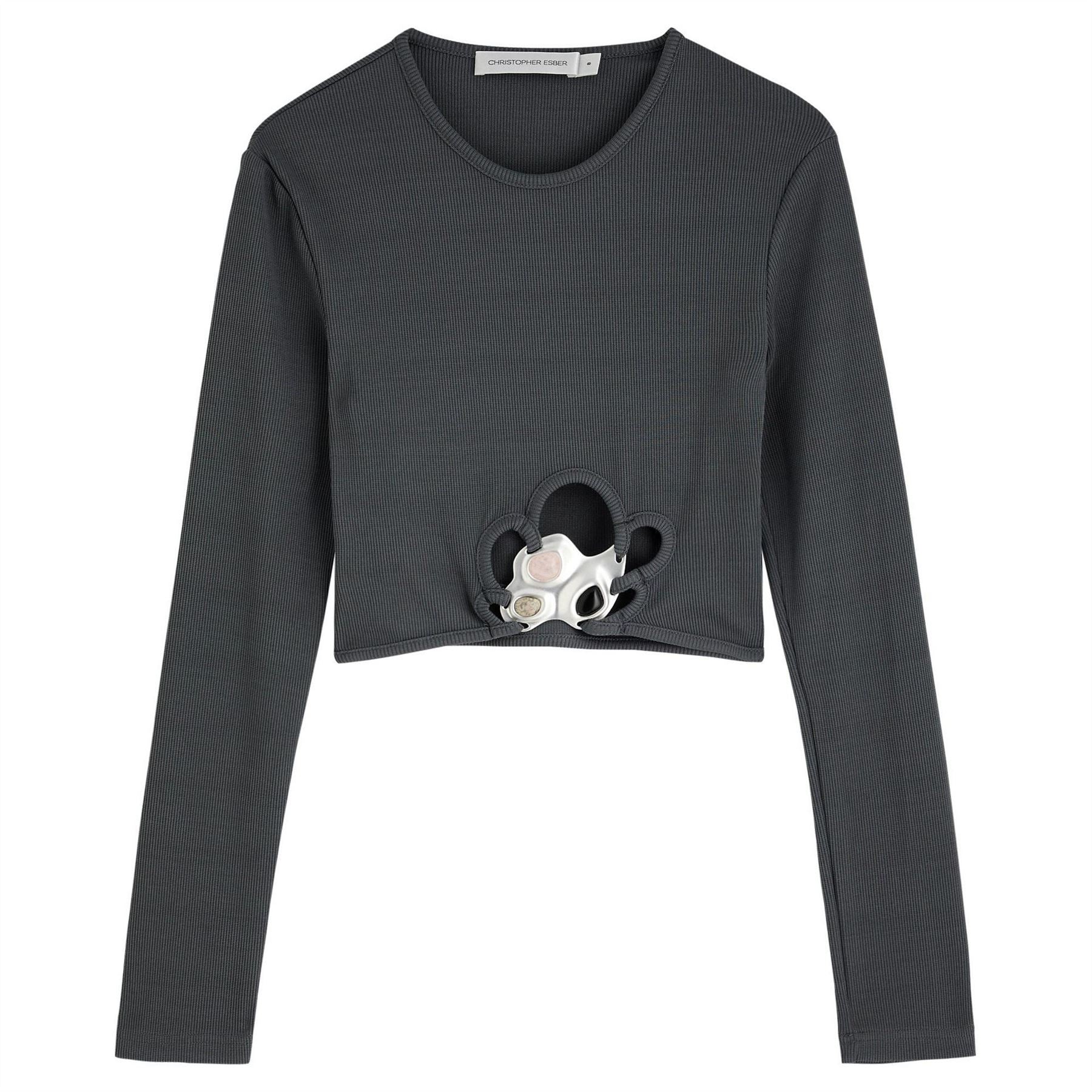 Christopher Esber Trio Stone Cropped Top