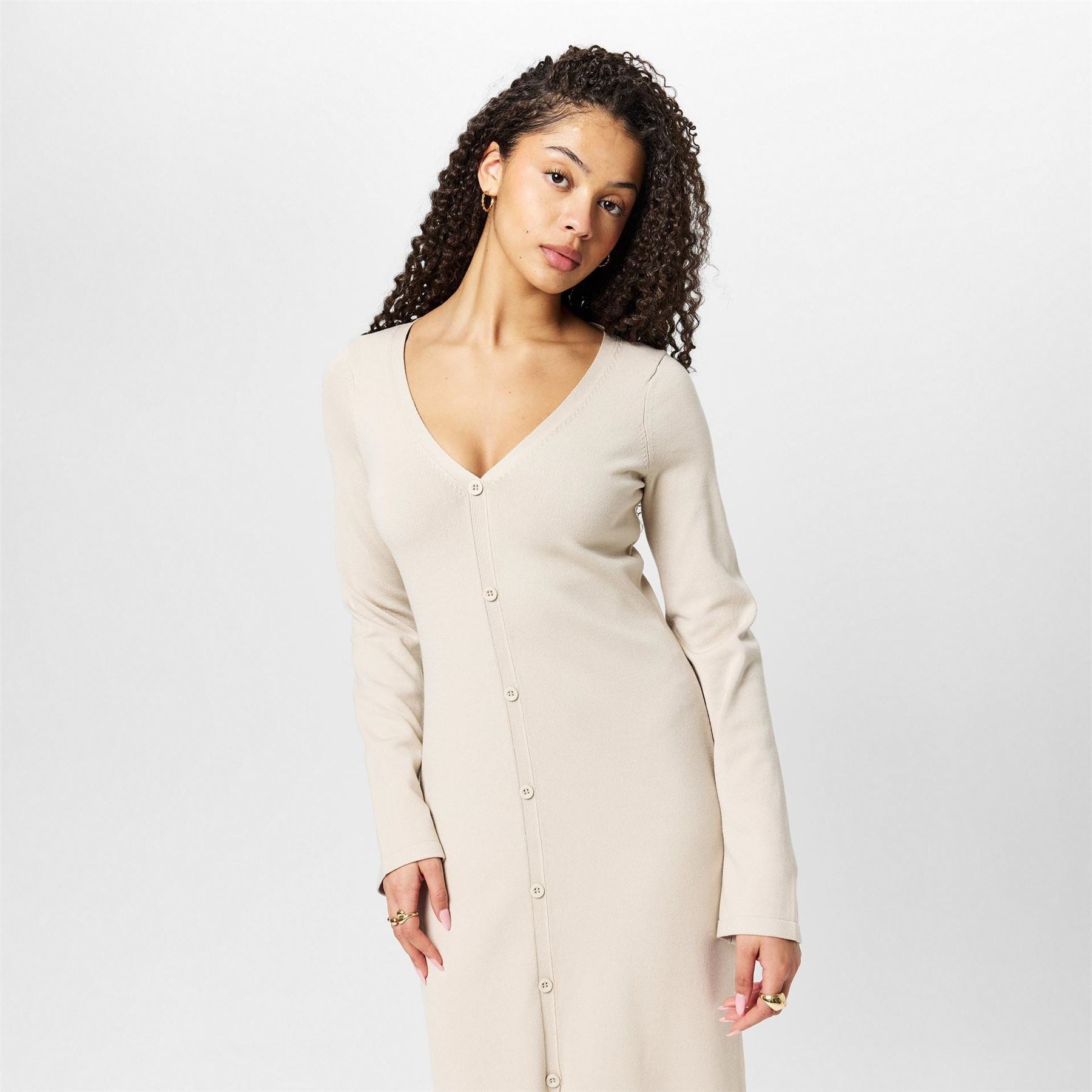 Jack Wills Sparkle Button Maxi Jumper Dress