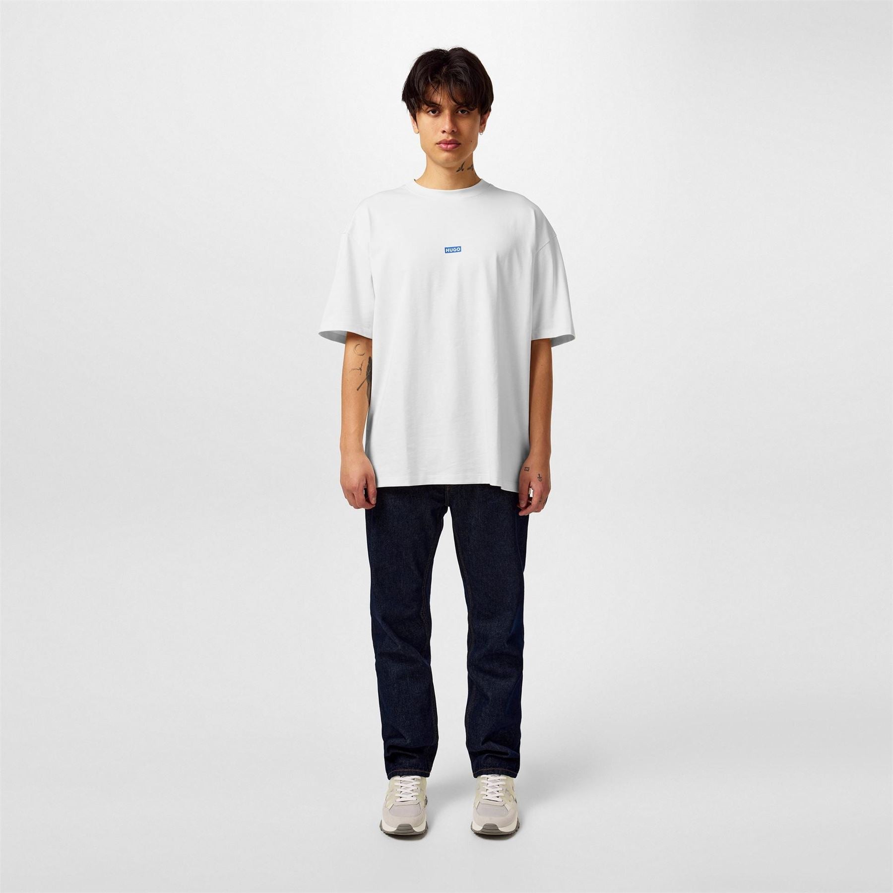 Hugo HUGO Printed Logo Back T Shirt with MCMXCIII text   Regular Fit