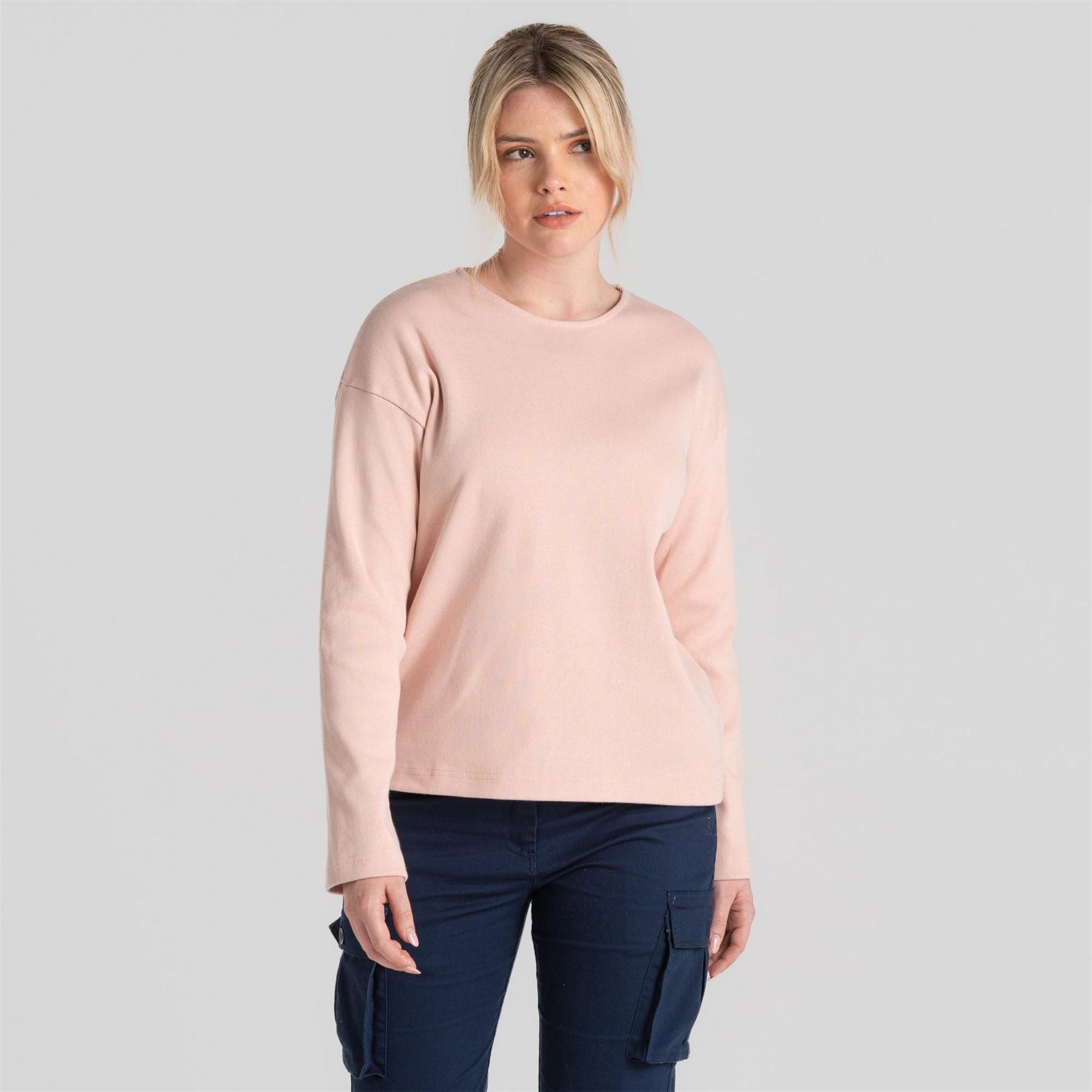Craghoppers Sinead Boat Neck Long Sleeve Drop Shoulder Jersey Top