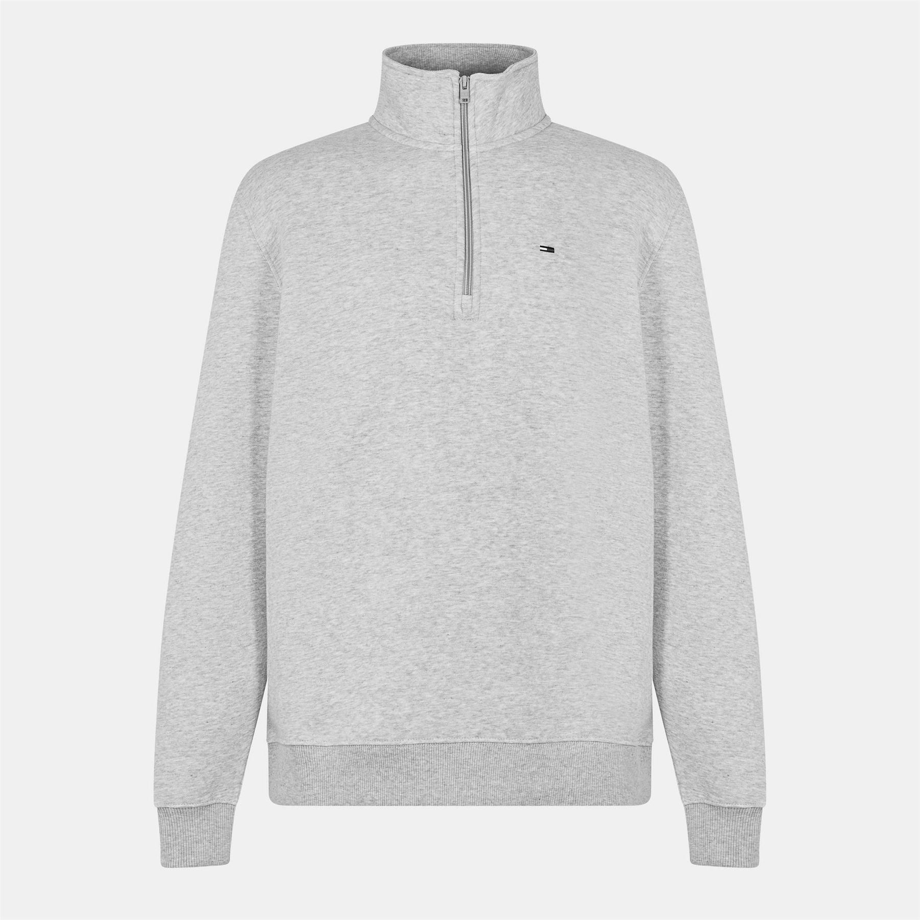 Tommy Jeans Flag Graphic Zip Neck Long Sleeve Sweatshirt
