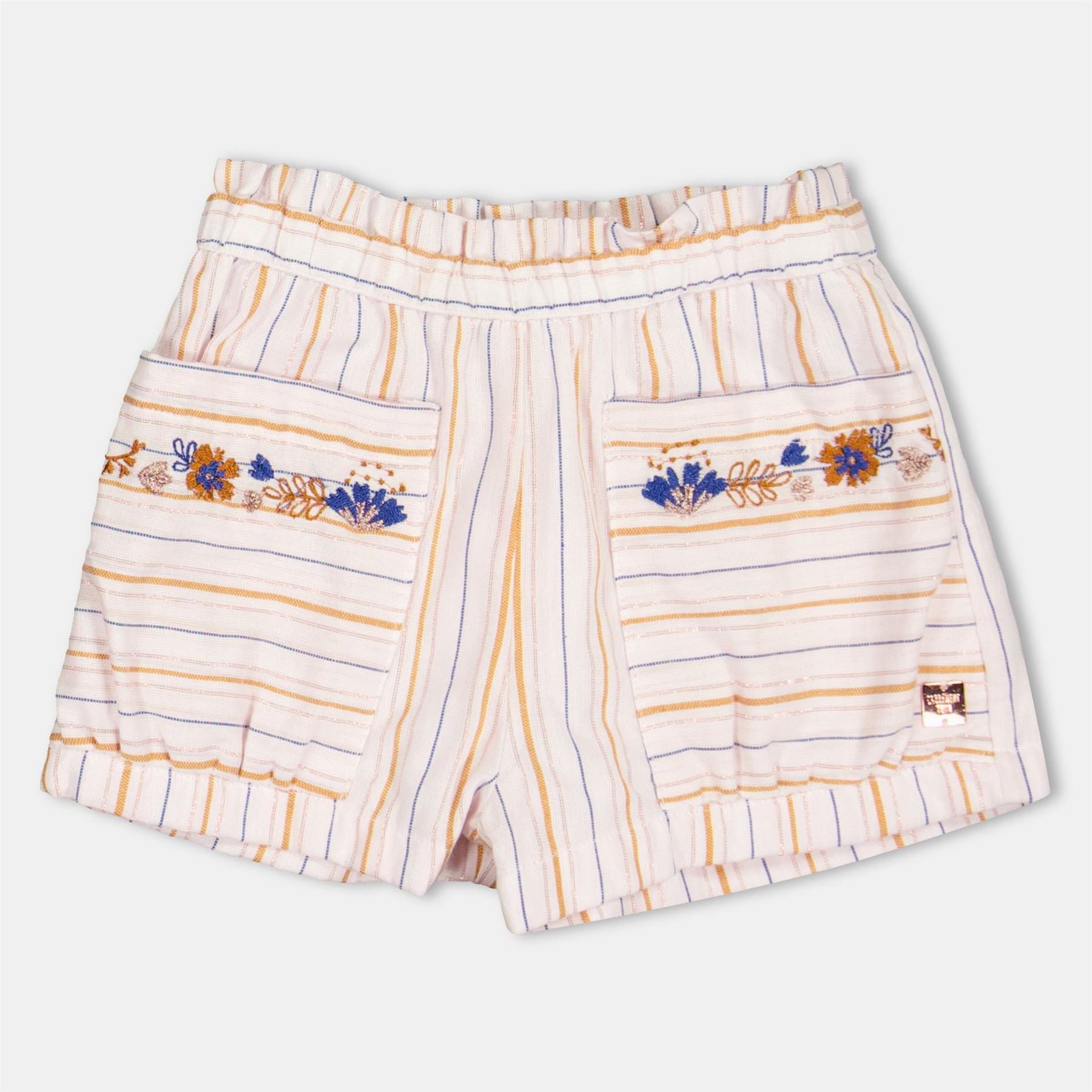 Carrement Beau Striped Bermuda Shorts with Elasticated Waistband