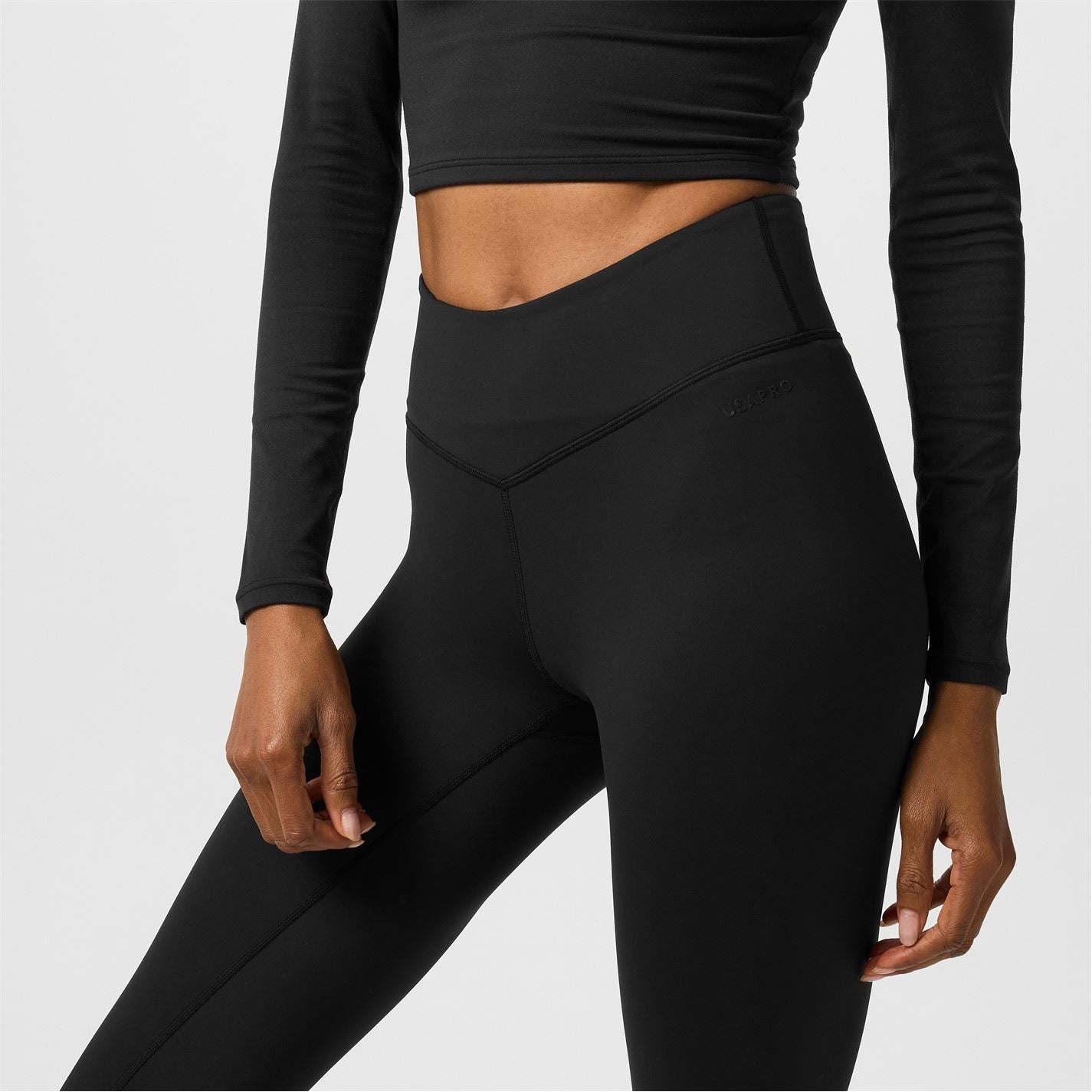 USA Pro Womens Pro Crossover Waistband Legging