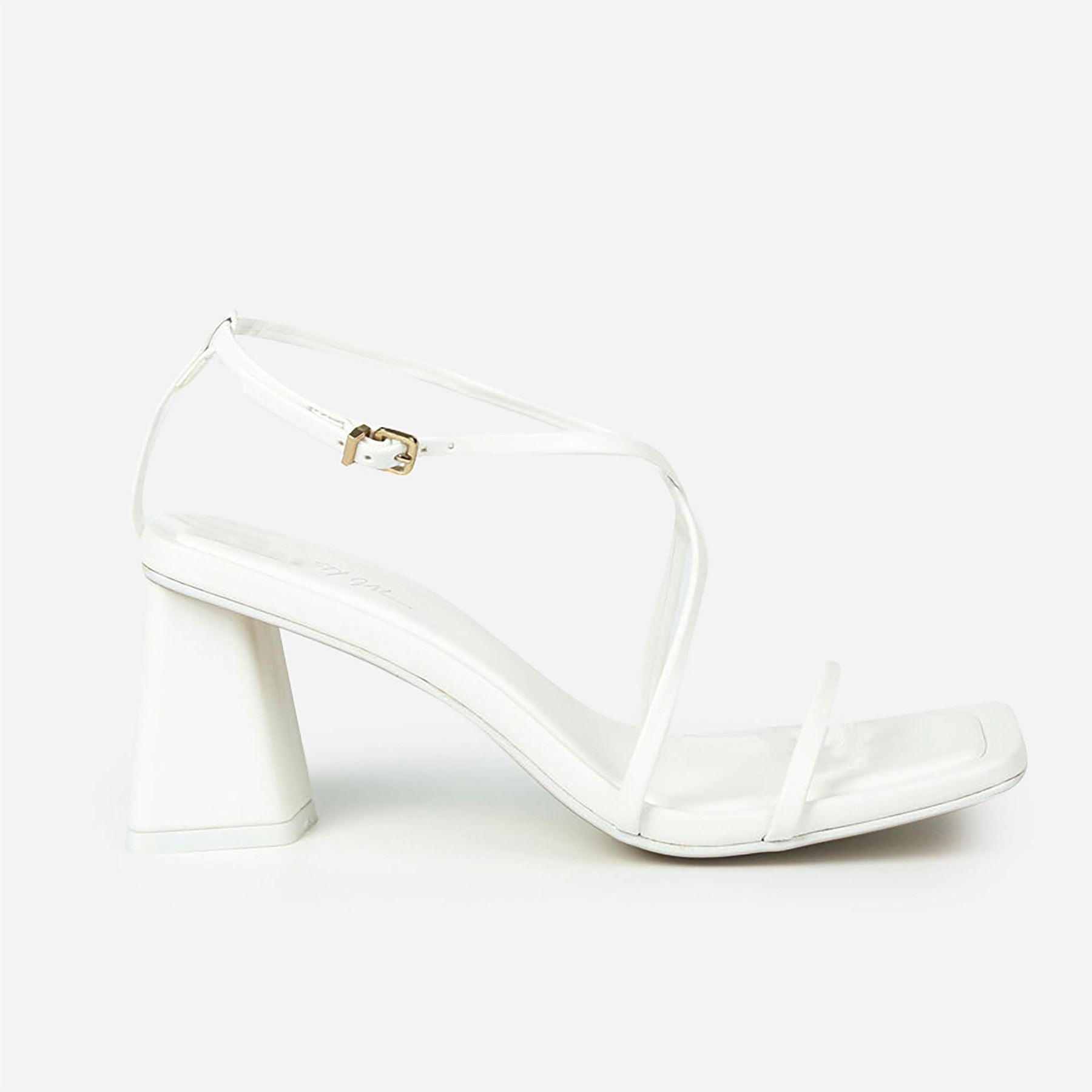 Wheres That From Strappy High Heel Flared Toe Post Sandals