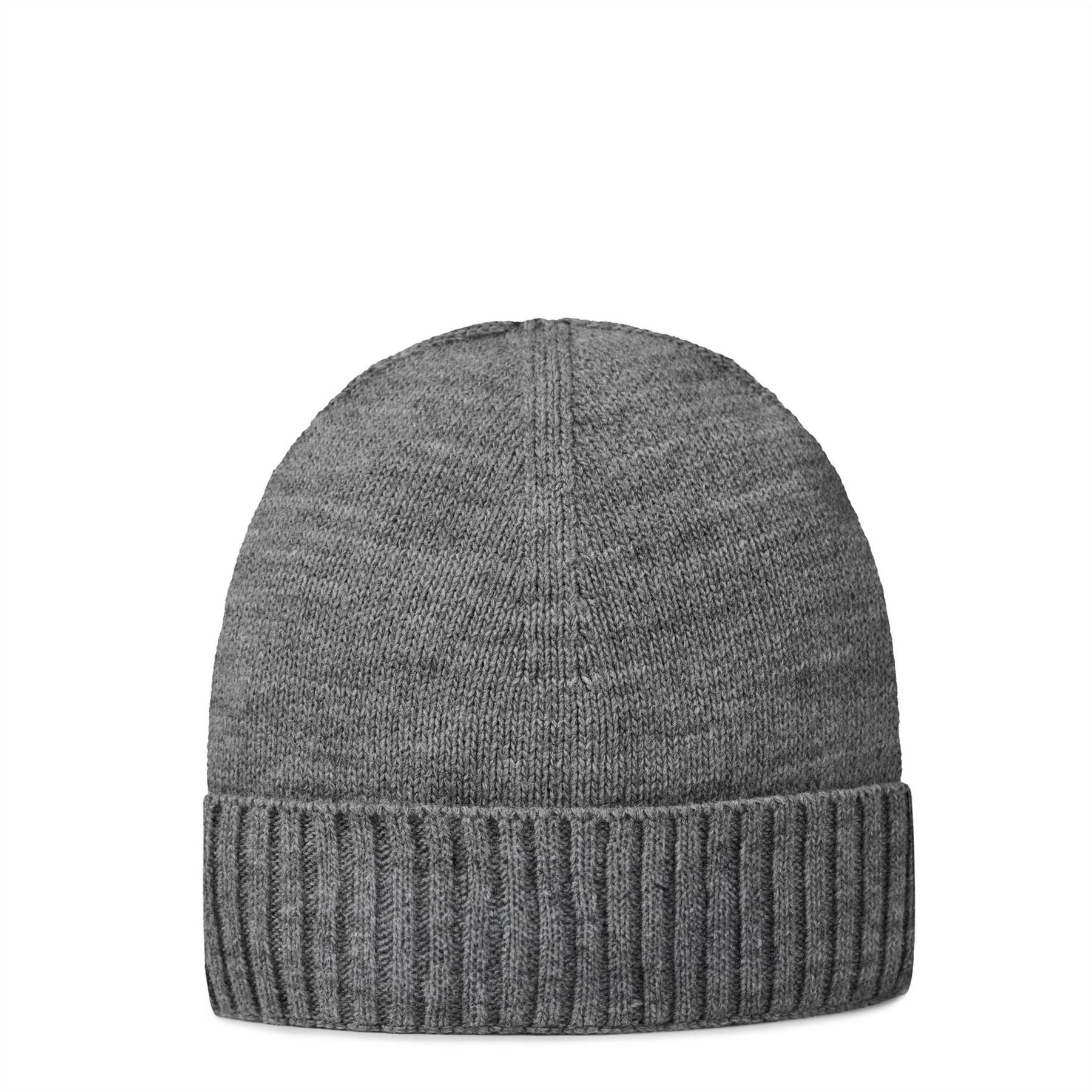 Boss Asport Wordmark Embroidered Logo Soft Feel Ribbed Cord Effect Turn Up Brim Beanie