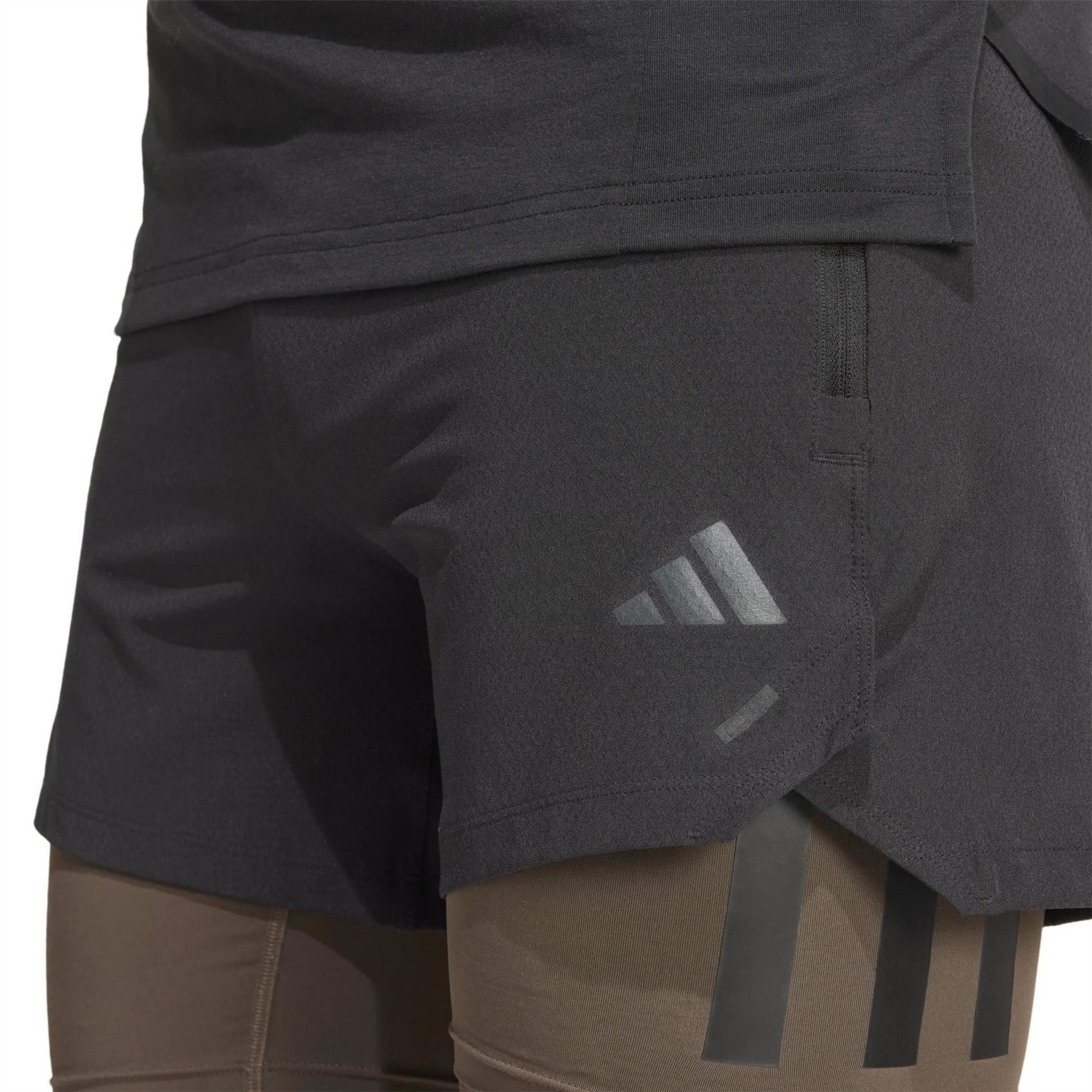 adidas Mens Power Workout Two In One Shorts